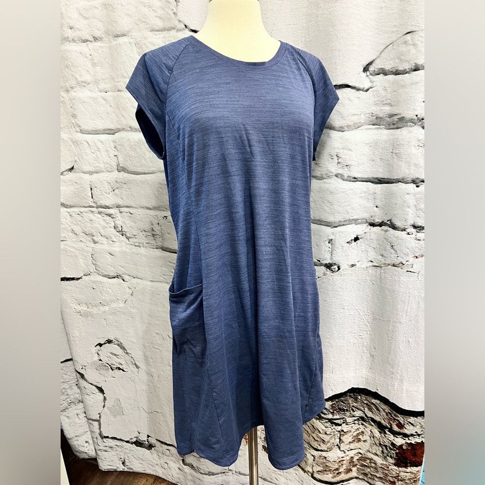 Toad&Co Toad&Co Navy Blue Casual Shift Dress Pockets Comfort Hiking Size L / US 10 / IT 46 - 1 Thumbnail