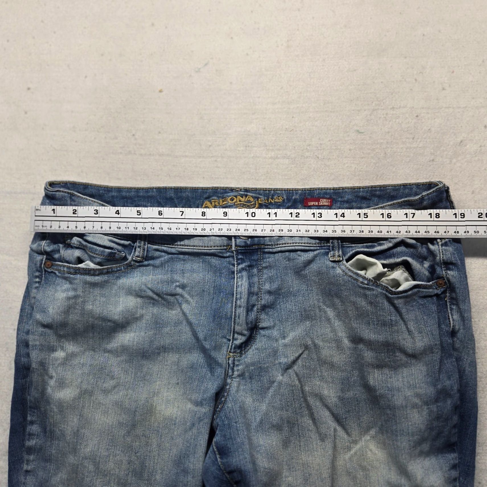 Vintage Arizona Jeans Blue Curvy Super Skinny Jeans Denim Pants Adult Women's Plus Sz 18 Size 40" / US 18 - 4 Thumbnail