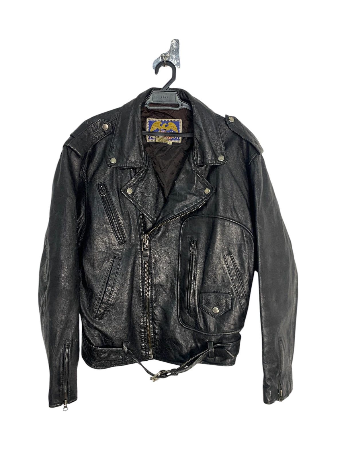 Avirex × Kadoya AVIREX USA ASYMMETRICAL JACKET GENUINE LEATHER Size US L / EU 52-54 / 3 - 1 Thumbnail
