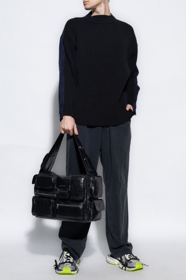 Balenciaga o1mt1gz0924 Hybrid Shirt Sweater in Black Size US S / EU 44-46 / 1 - 2 Thumbnail