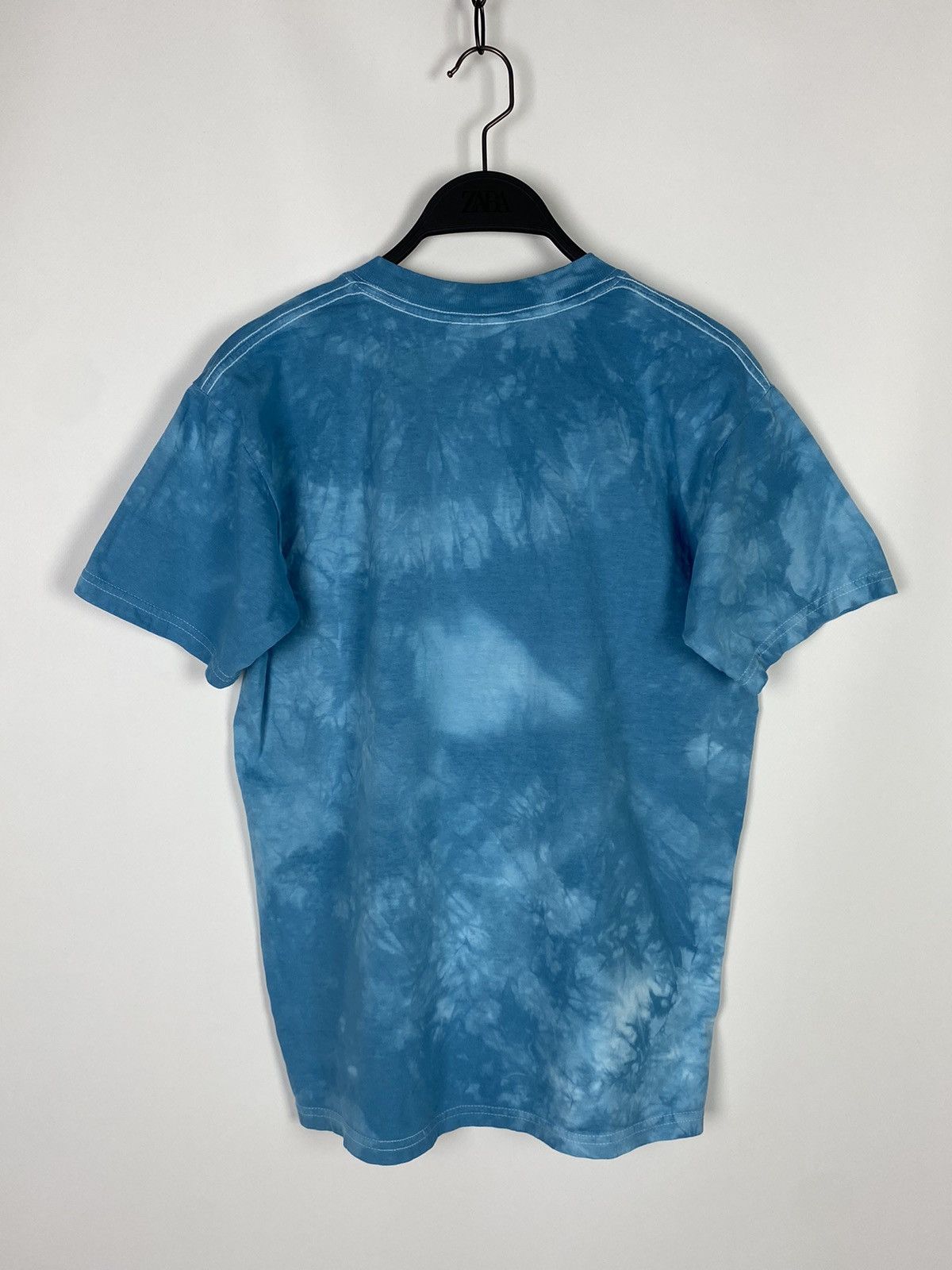 Vintage 1990’s Vintage Gildan Indigo Blue Tie Dye Blank Tee Size US S / EU 44-46 / 1 - 4 Thumbnail