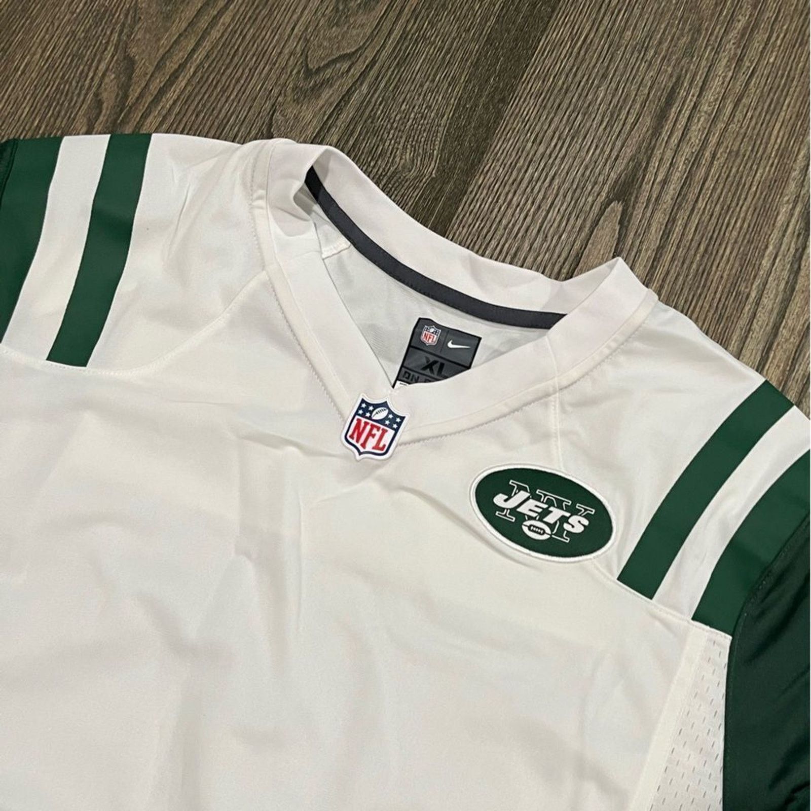 Nike NWOT Nike On-Field New York Jets Jersey White Green XL Size US XL / EU 56 / 4 - 3 Thumbnail