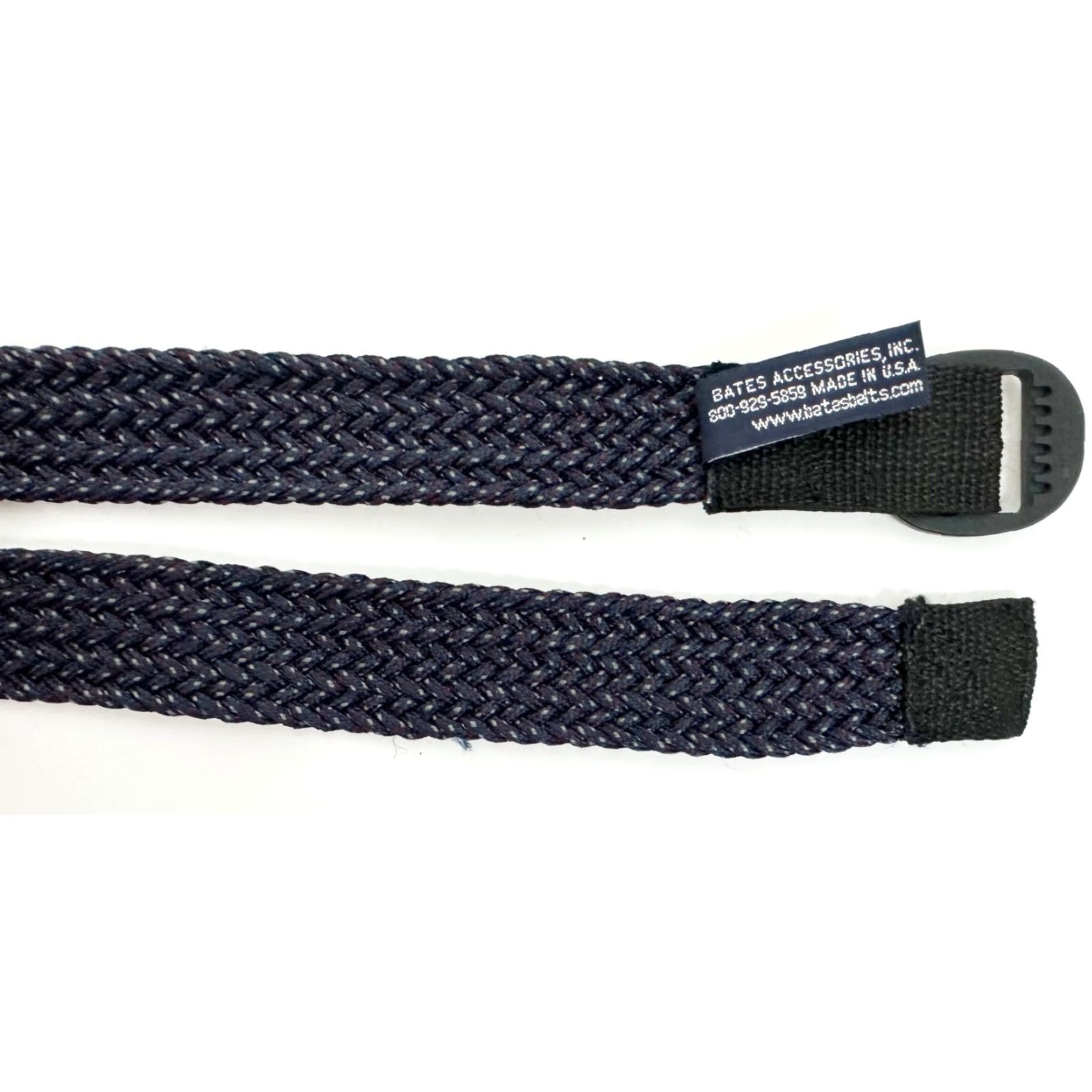 Vintage Hiking Belt Mens 38 Braided Nylon Web Belt Navy Blue Plastic Buckle Outdoors Belt Size 38 - 7 Thumbnail