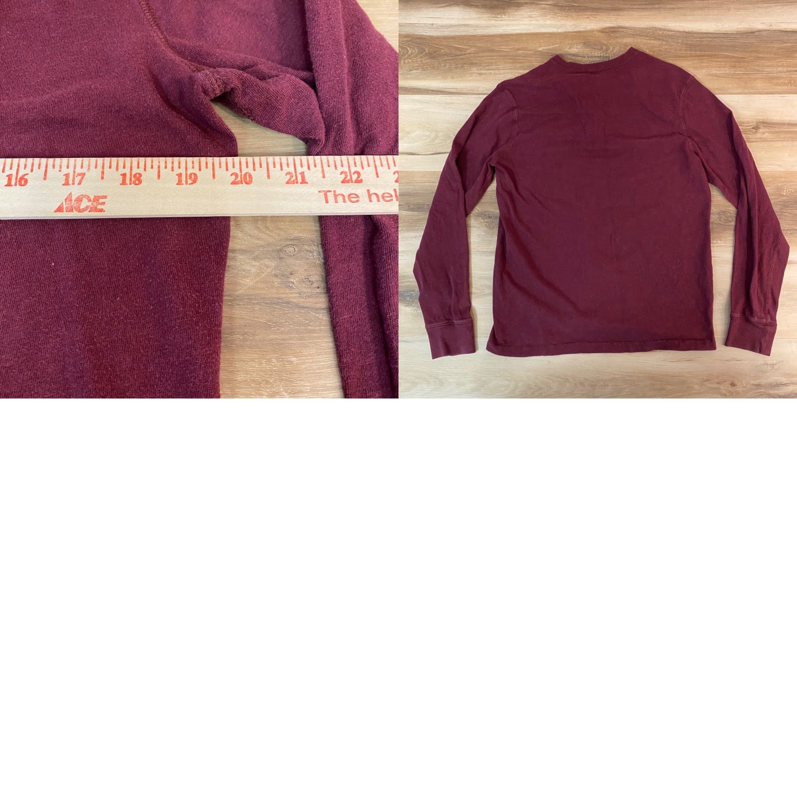 J.Crew J. Crew Mens Shirt Henley Long Sleeve Cranberry Red Cotton Jersey Tee Light Regular Fit Size US L / EU 52-54 / 3 - 8 Thumbnail