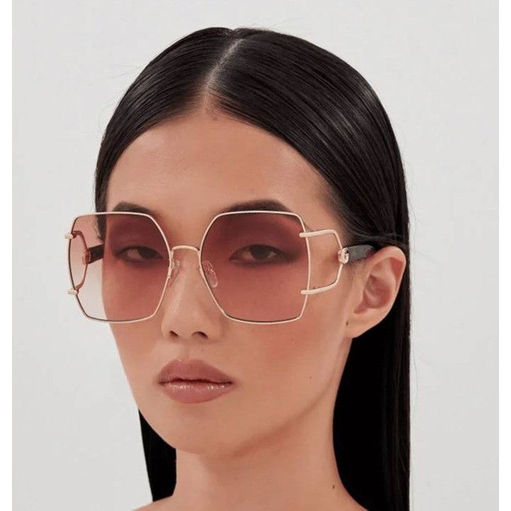 Gucci NEW GUCCI SUNGLASSES GG1564SA 004 GOLD/PINK OVERSIZED WOMEN Size ONE SIZE - 2 Thumbnail