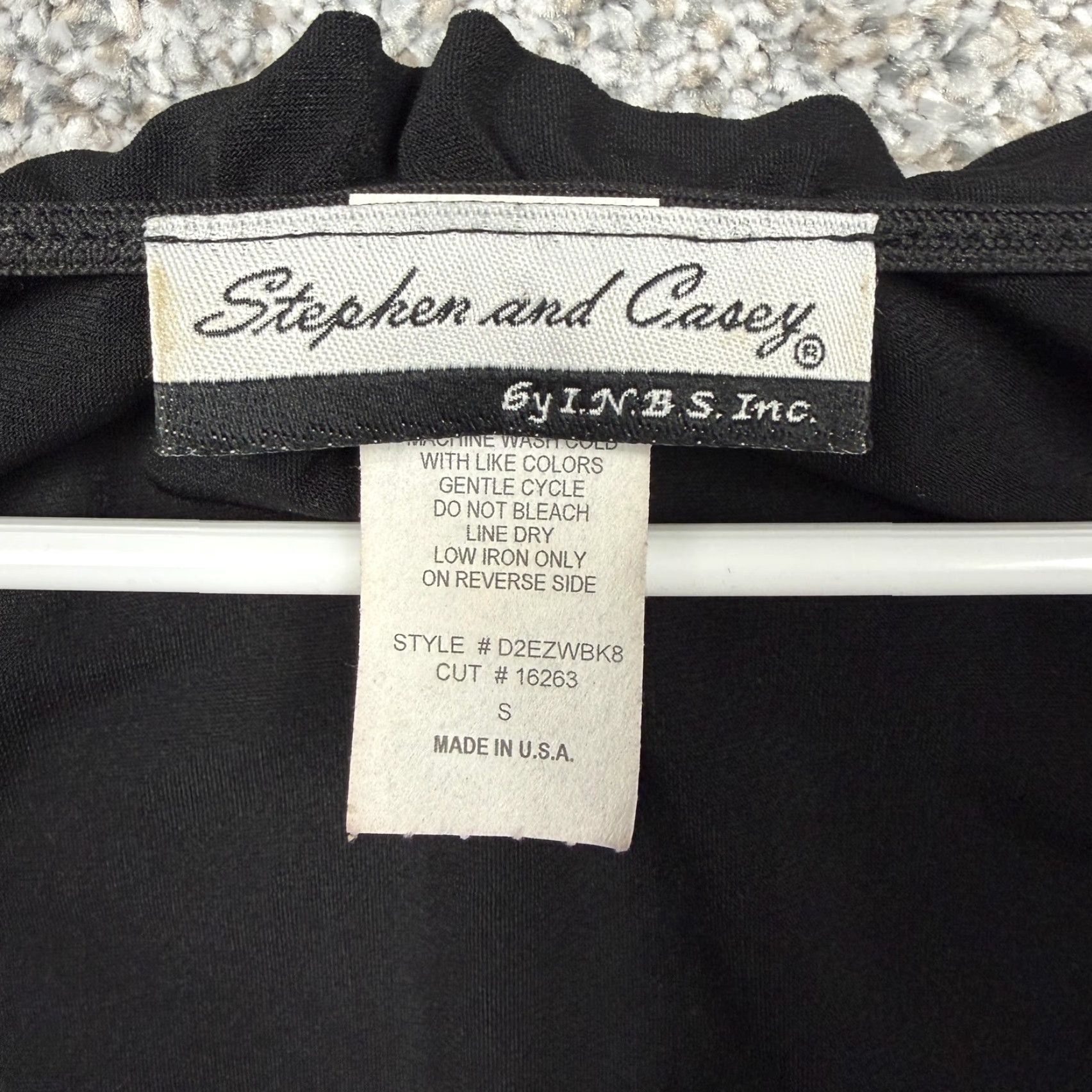 Vintage VINTAGE Stephen and Casey Womens S Black Ruffle Tie Front Stretch Balletcore Y2K USA Shirt Size S / US 4 / IT 40 - 5 Thumbnail