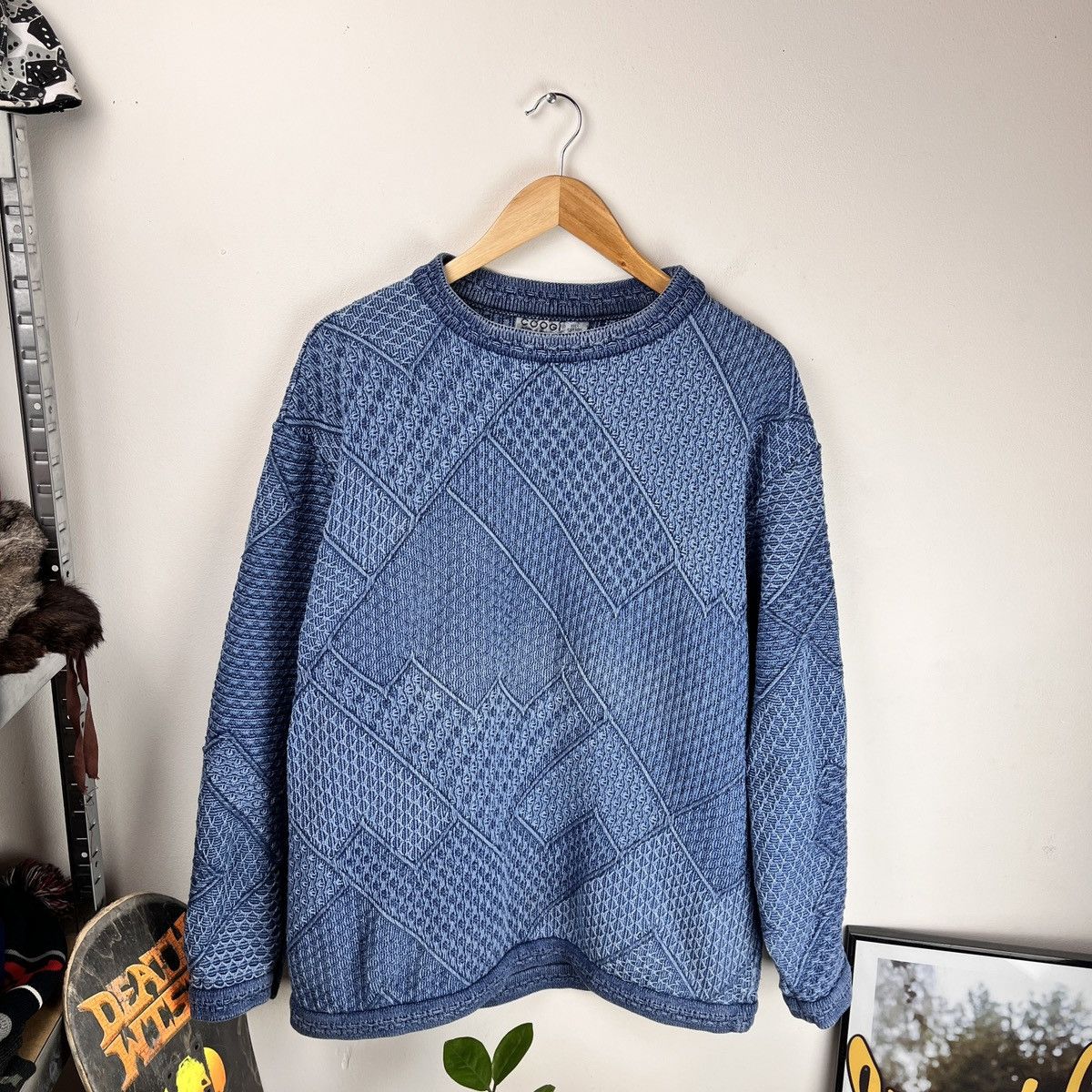 Coloured Cable Knit Sweater × Coogi × Vintage ❤️‍?Coogi 3D 