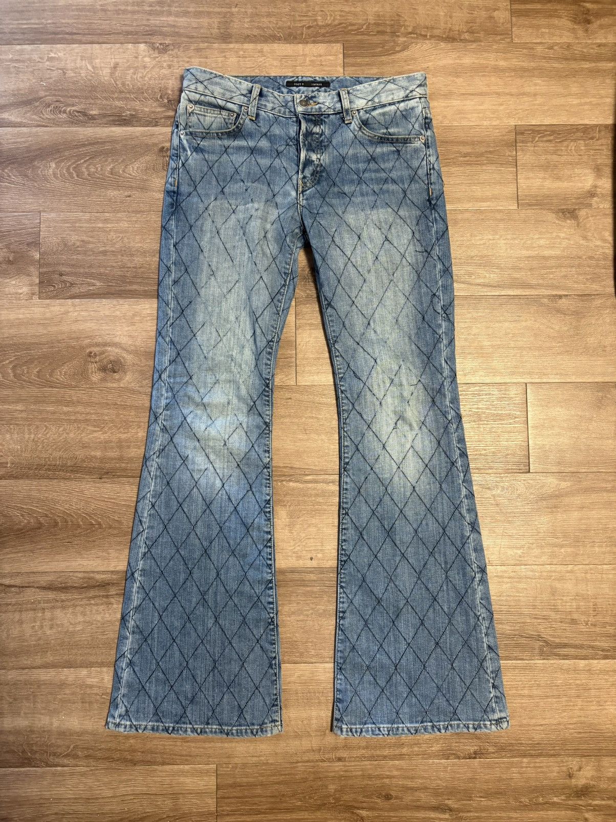 Cout de la Liberte Coǔt de la Liberté Jimmy quilted denim flares Size US 30 / EU 46 - 1 Thumbnail