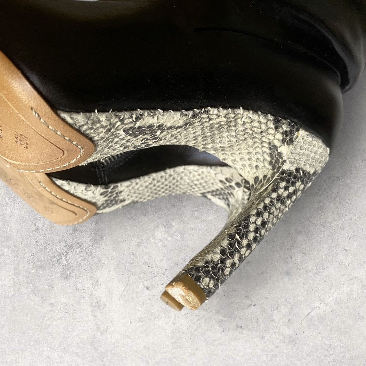 Dries Van Noten Knees High Boots With Snakeskin Heels Size US 6.5 / IT 36.5 - 6 Thumbnail