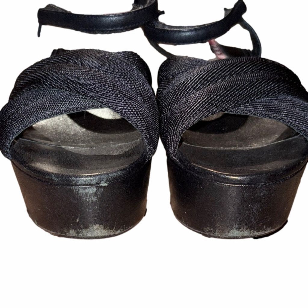 Prada Prada Vintage Criss Cross Nylon Platform Sandal | Sz 38/7W Size US 7.5 / IT 37.5 - 3 Thumbnail