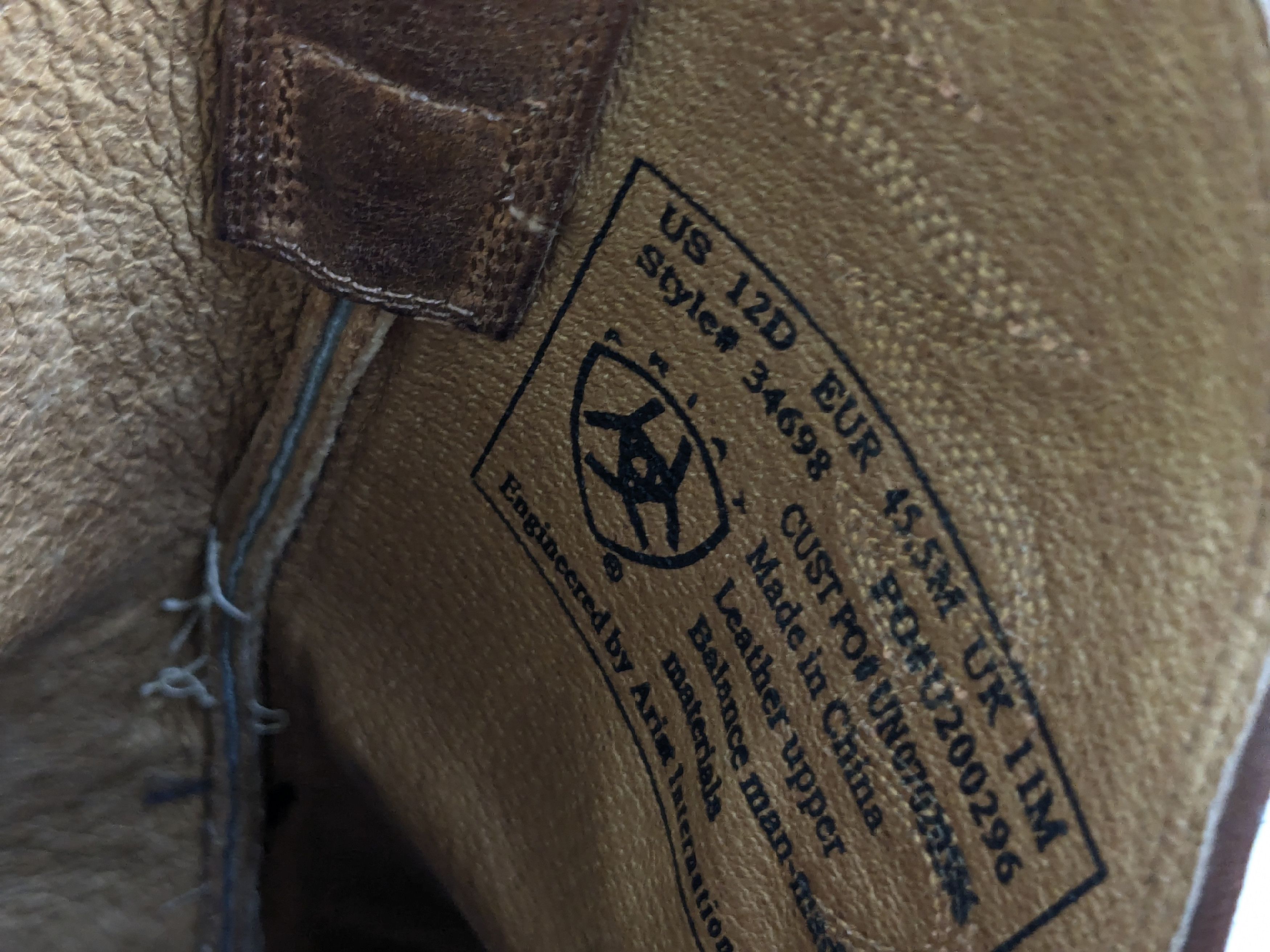 Ariat Ariat Cowboy Boots Brown 12 D Leather Tan Size US 12 / EU 45 - 7 Thumbnail