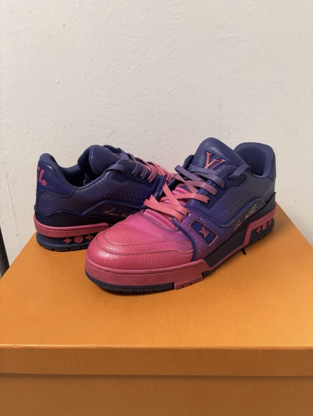 Louis Vuitton Louis Vuitton Purple Pink Monogram Trainers Size 6LV/8US Size US 8 / EU 41 - 1 Thumbnail