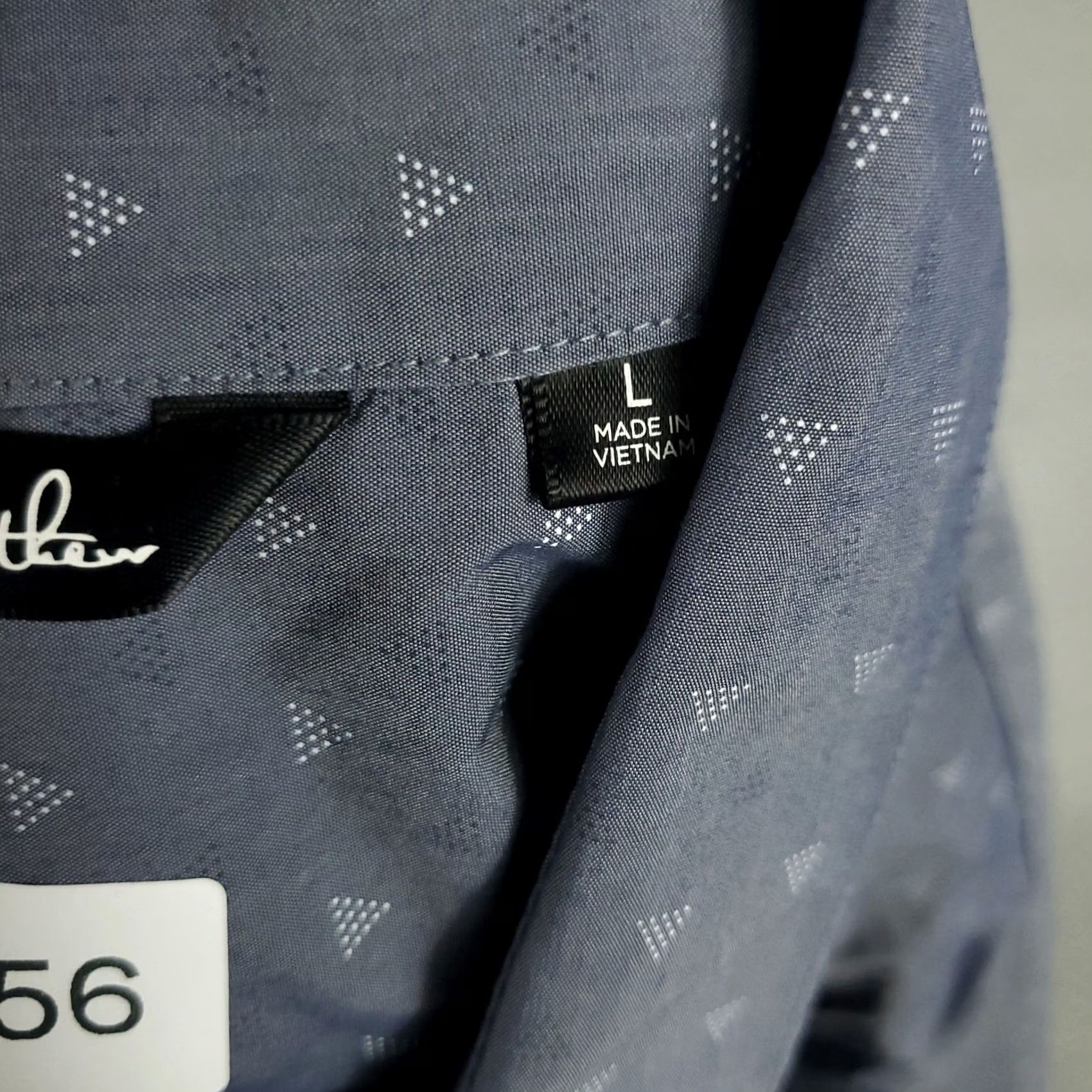 TravisMathew Travis Mathew Shirt Mens Large Blue Geometric Button Up Short Sleeve Size US L / EU 52-54 / 3 - 6 Thumbnail