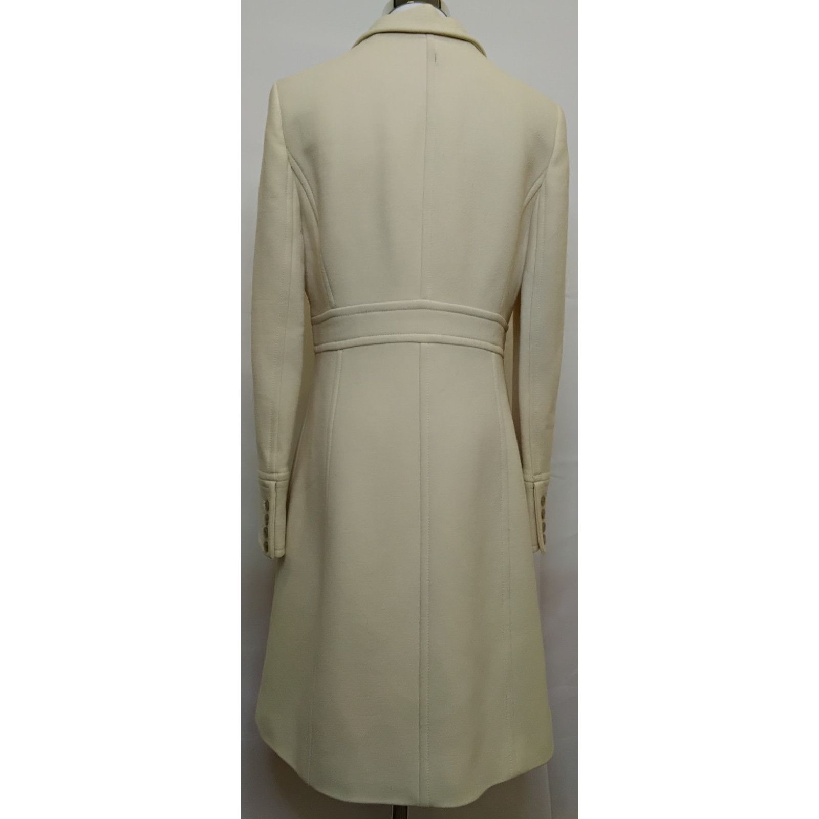 J.Crew J. Crew Wool Blend Pea Coat Women's 8 Cream Thinsulate 2007 Size M / US 6-8 / IT 42-44 - 3 Thumbnail