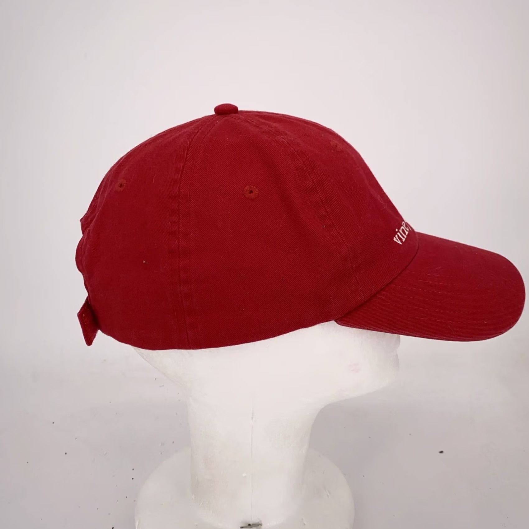 Vineyard Vines Vineyard Vines Red Cap Strap Back Embroidered Whale Mens Casual Preppy Size ONE SIZE - 2 Thumbnail