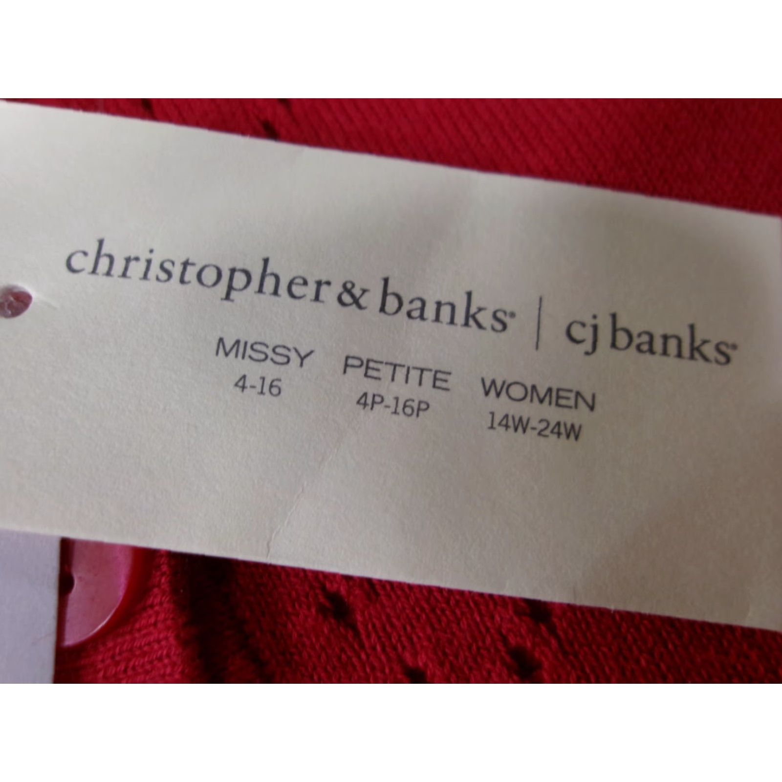 Vintage CJ Christopher Banks Blouse Shirt Woman 0X Red Button Front 3/4 Sleeve Boat Neck Plus Size Casual Business 90s Classic Preppy Womens Size XL / US 12-14 / IT 48-50 - 6 Thumbnail