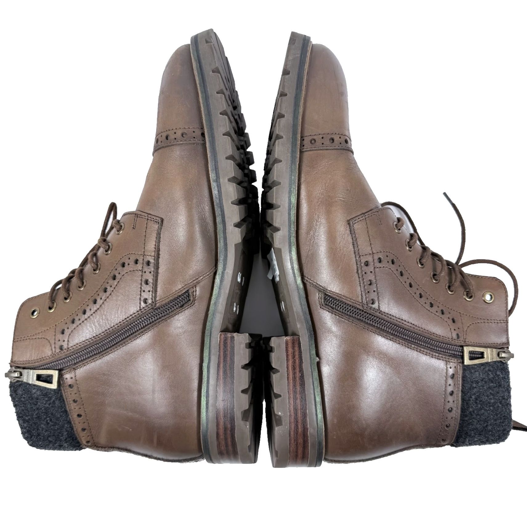 Blondo Blondo Kylen Combat Boots Brown Leather Lace-Up Waterproof Men 10 Boots Mens Brown 10 Leather Waterproof Combat Shoes Size US 10 / EU 43 - 5 Thumbnail