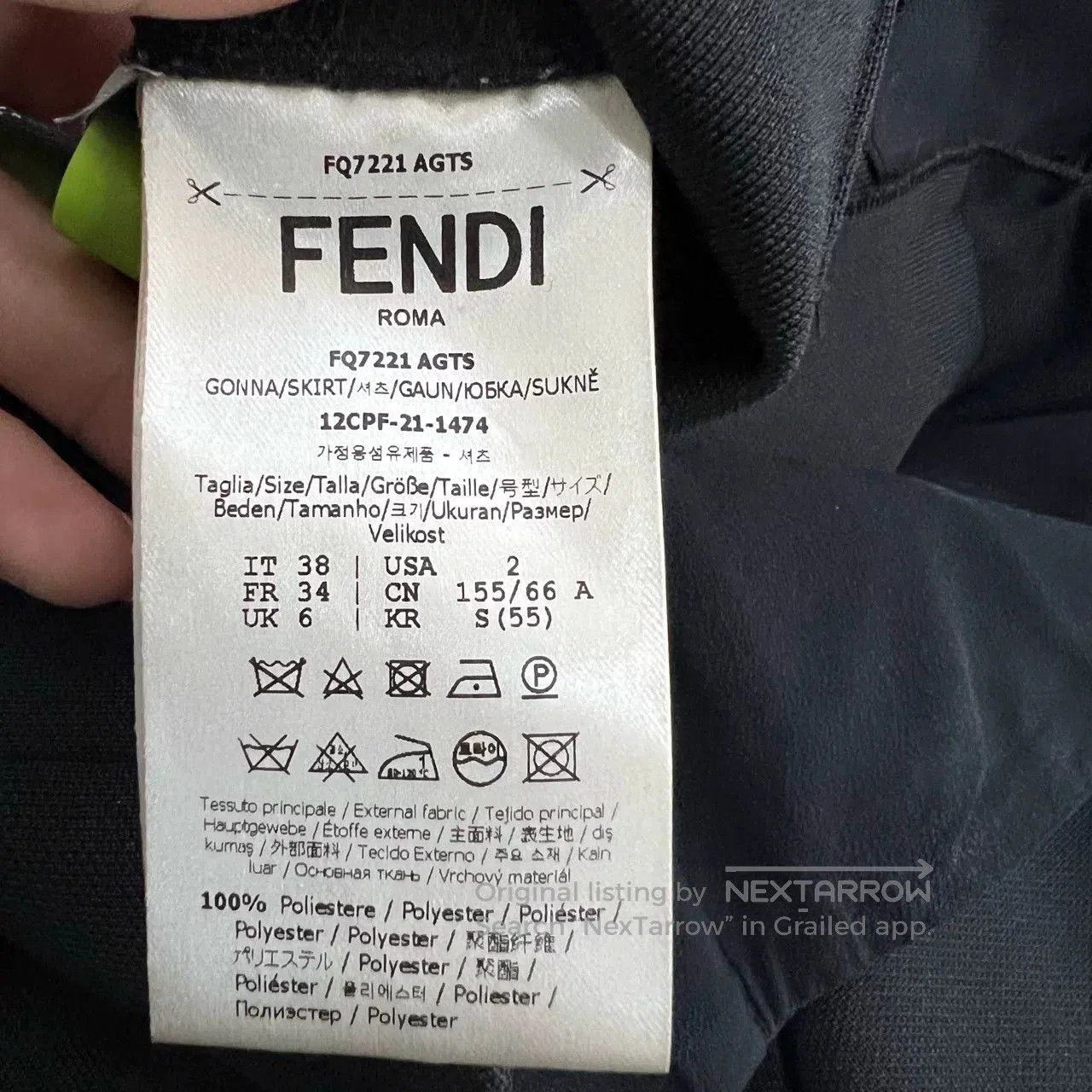Fendi FENDI Black Pencil Skirt. Size 37" - 5 Thumbnail