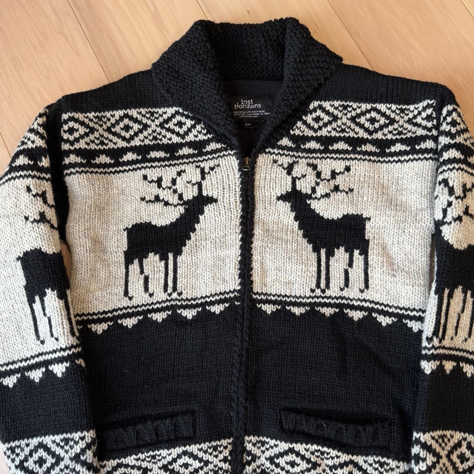 Other Lost Horizons Sweater Small Multicolor Wool Cowichan Deer Size US S / EU 44-46 / 1 - 4 Thumbnail
