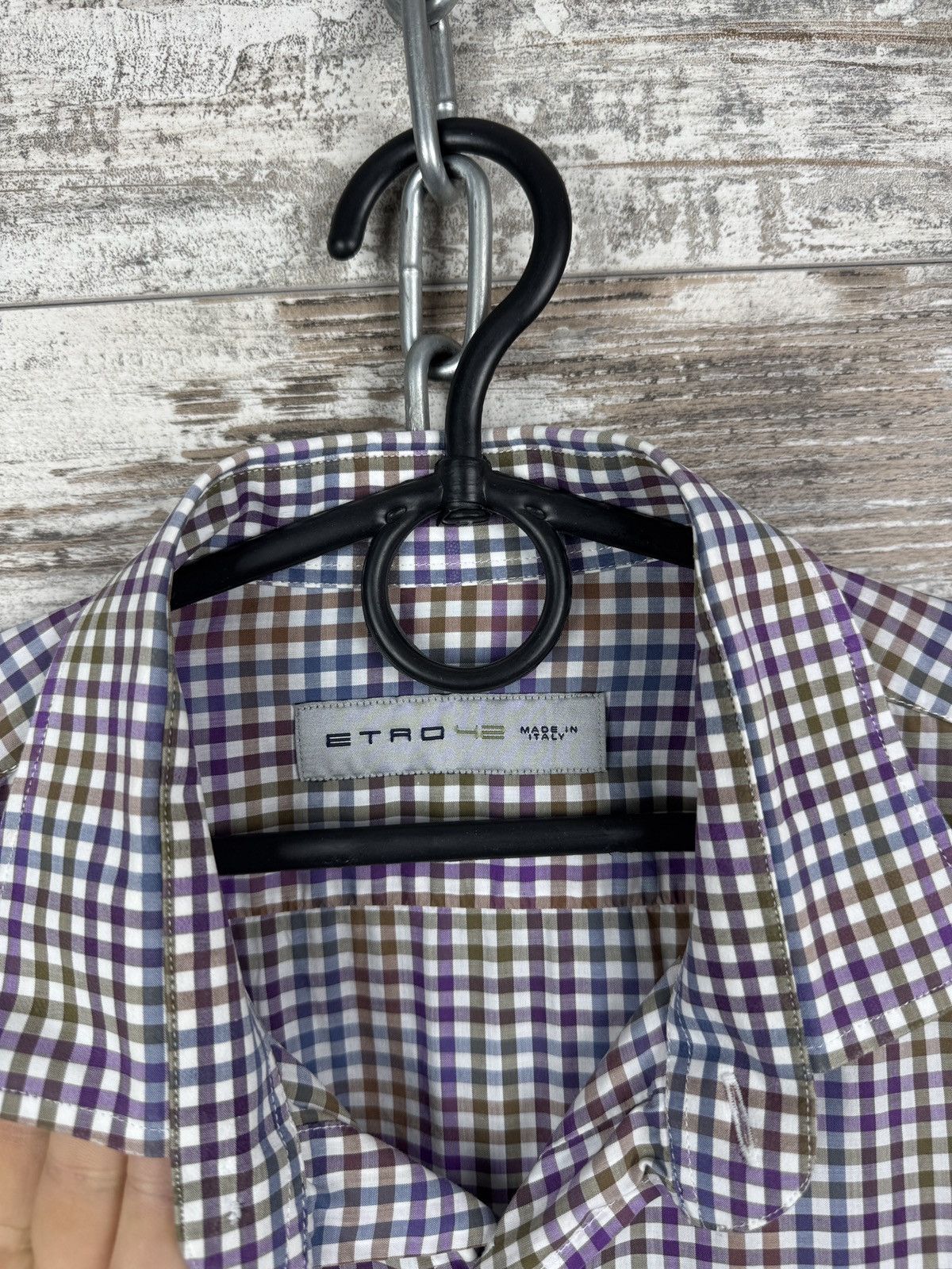 Etro Mens Vintage Etro Milano 42 shirts button up size L checked Size US L / EU 52-54 / 3 - 5 Thumbnail
