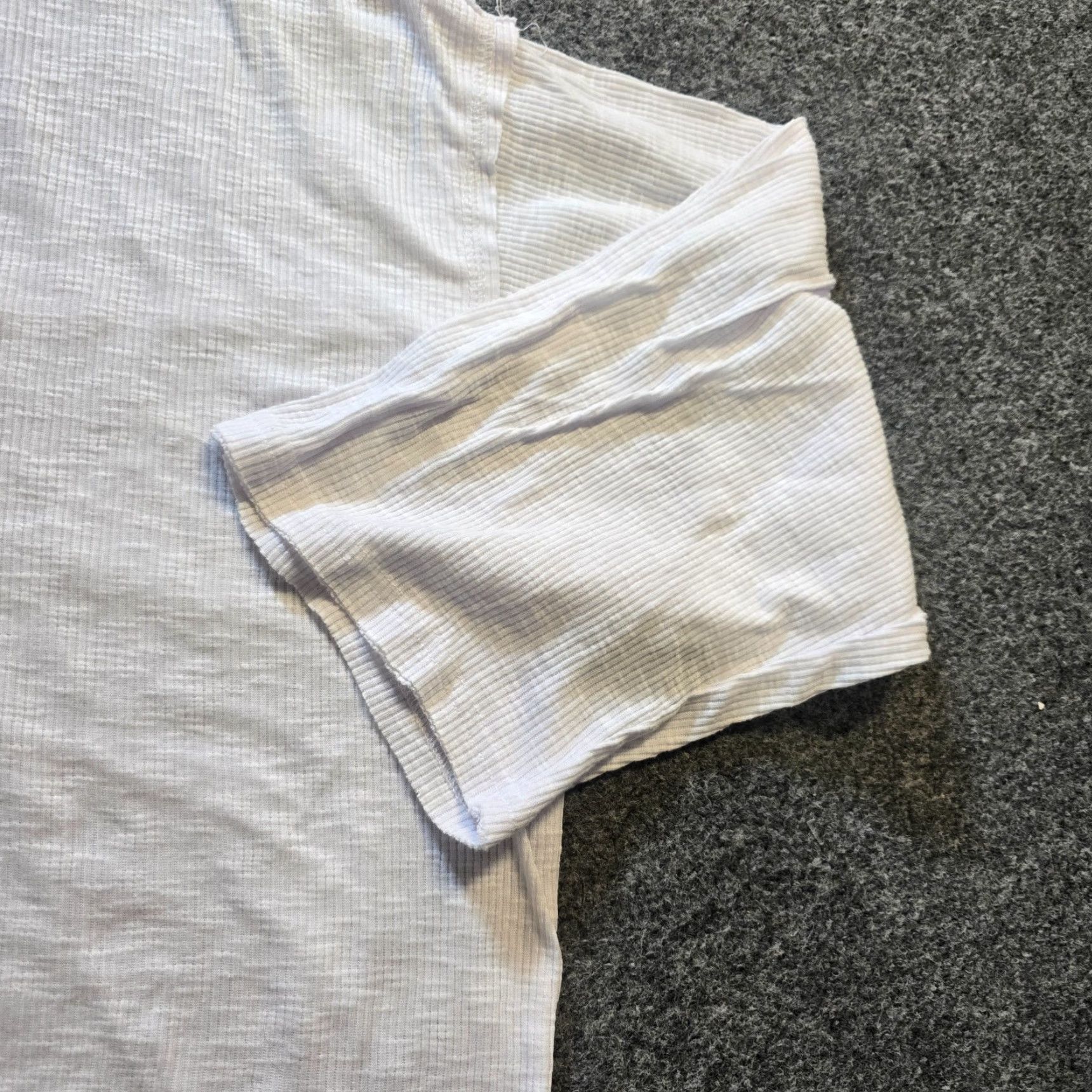 Vintage POL Top Womens Size Large White Oversized Long Sleeve Ribbed V Neck Casual Shirt Size L / US 10 / IT 46 - 3 Thumbnail