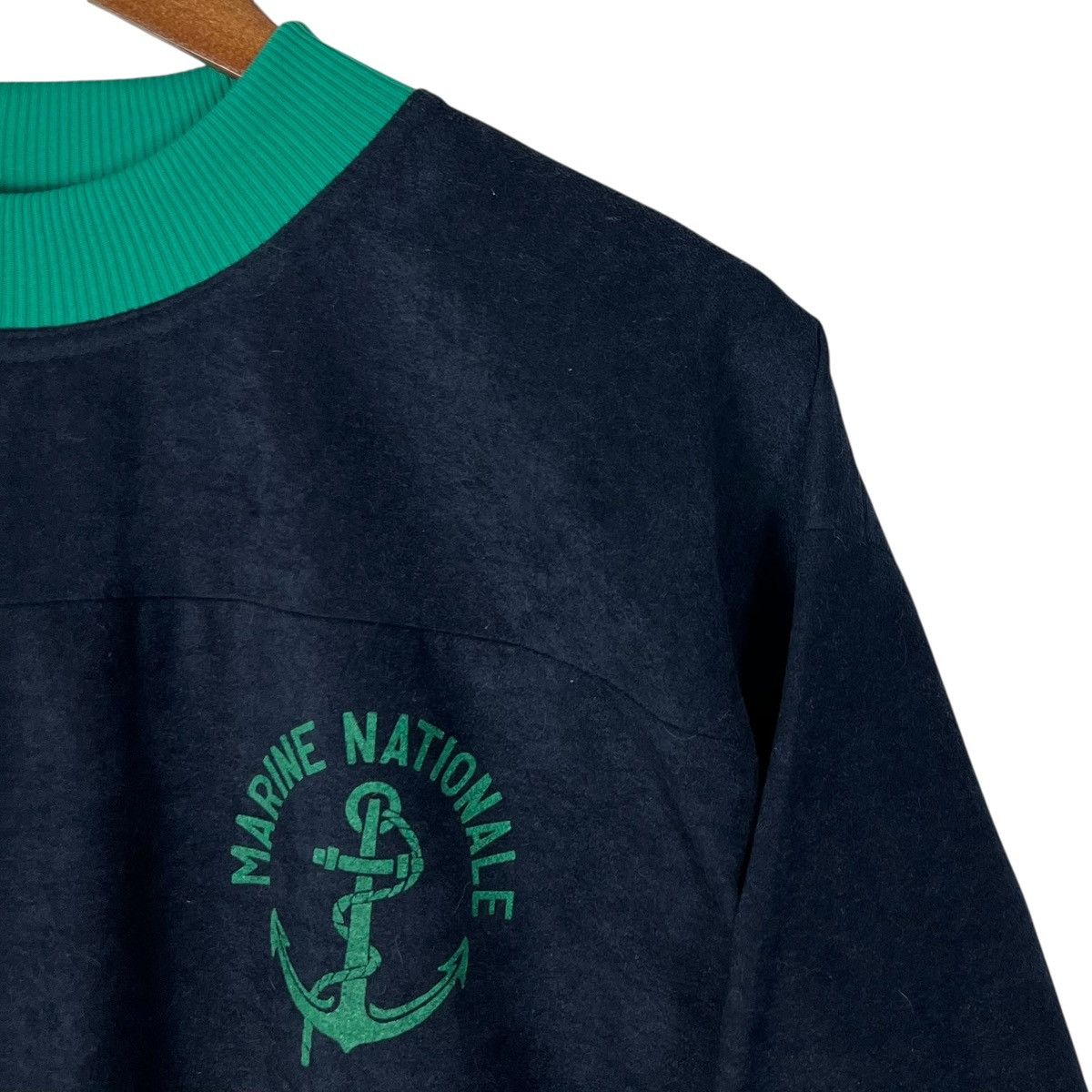 Paynter × Vintage Vintage French Navy Velveteen Sweatshirt Size US L / EU 52-54 / 3 - 4 Thumbnail