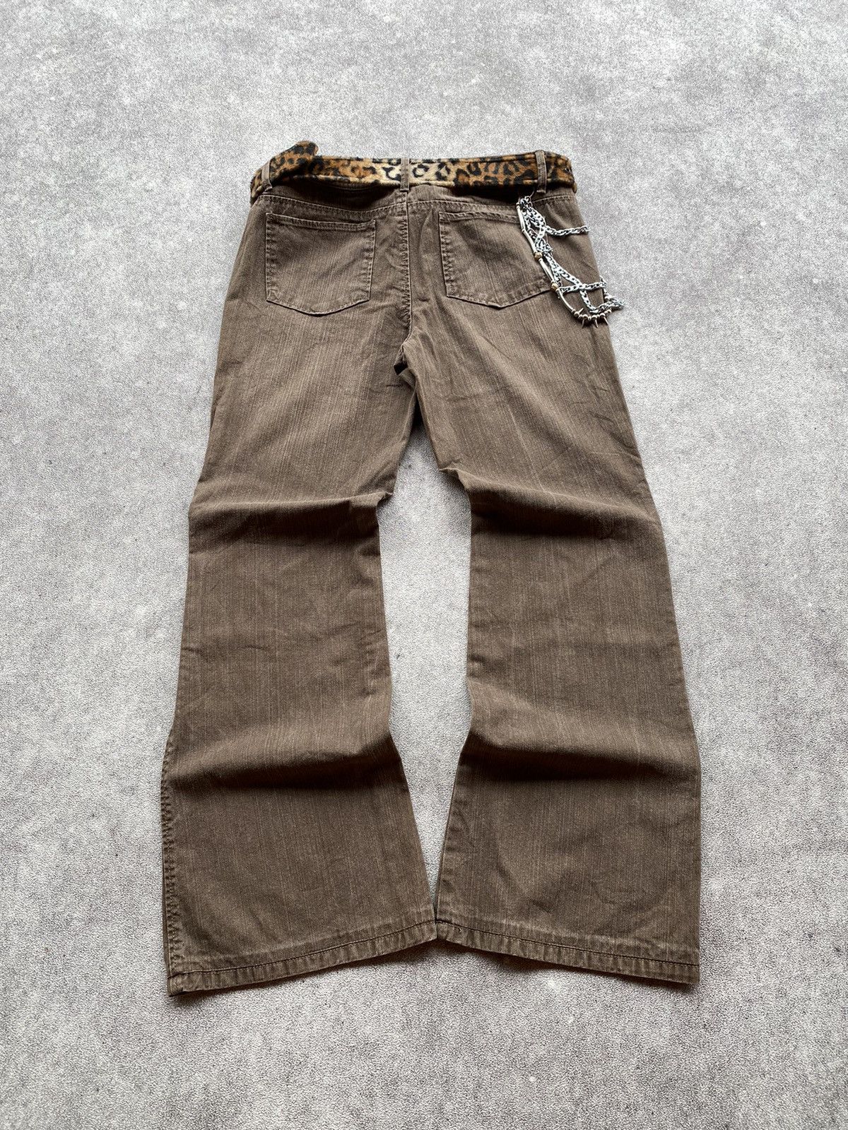 If Six Was Nine × Japanese Brand × Le Grande Bleu (L.G.B.) 2000s Nii Jeans Mudwash Flared Pant Size US 34 / EU 50 - 2 Thumbnail