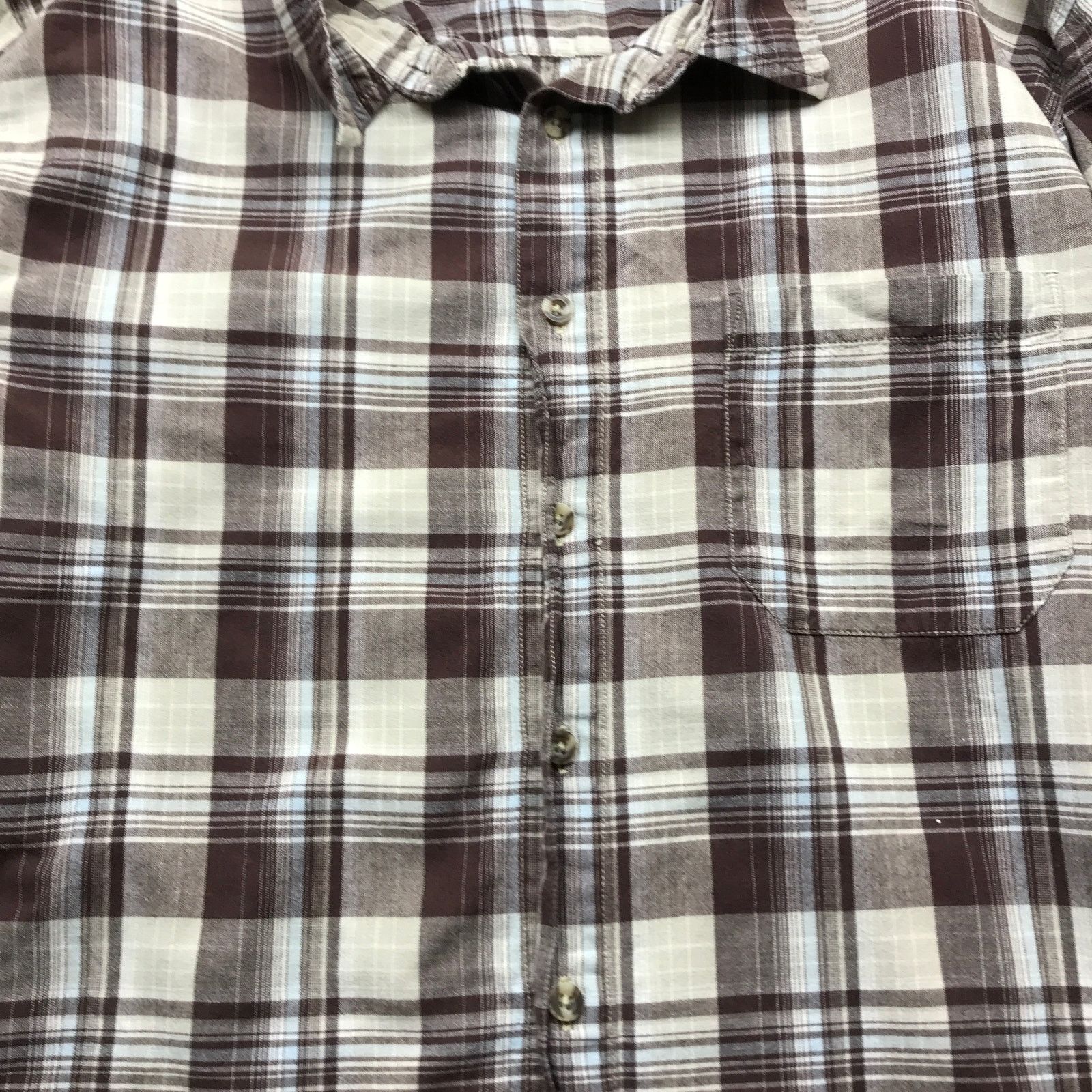 BKE BKE 67 Button Up Dress Shirt Mens XL Pocket Plaid Brown Size US XL / EU 56 / 4 - 9 Thumbnail