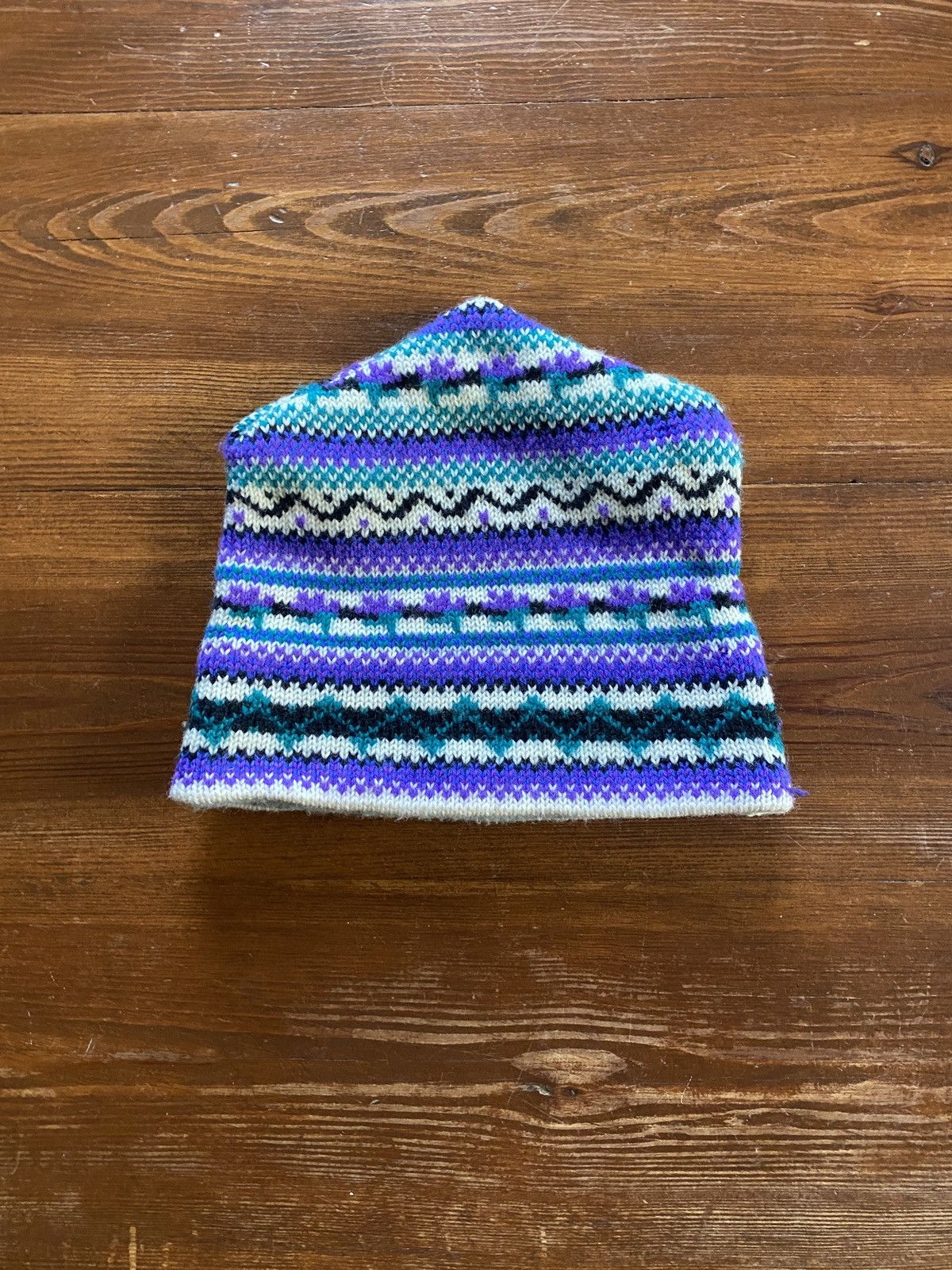 Vintage Vintage 80’s Merkley Headgear Wool Knit Striped Beanie Hat Size ONE SIZE - 6 Thumbnail