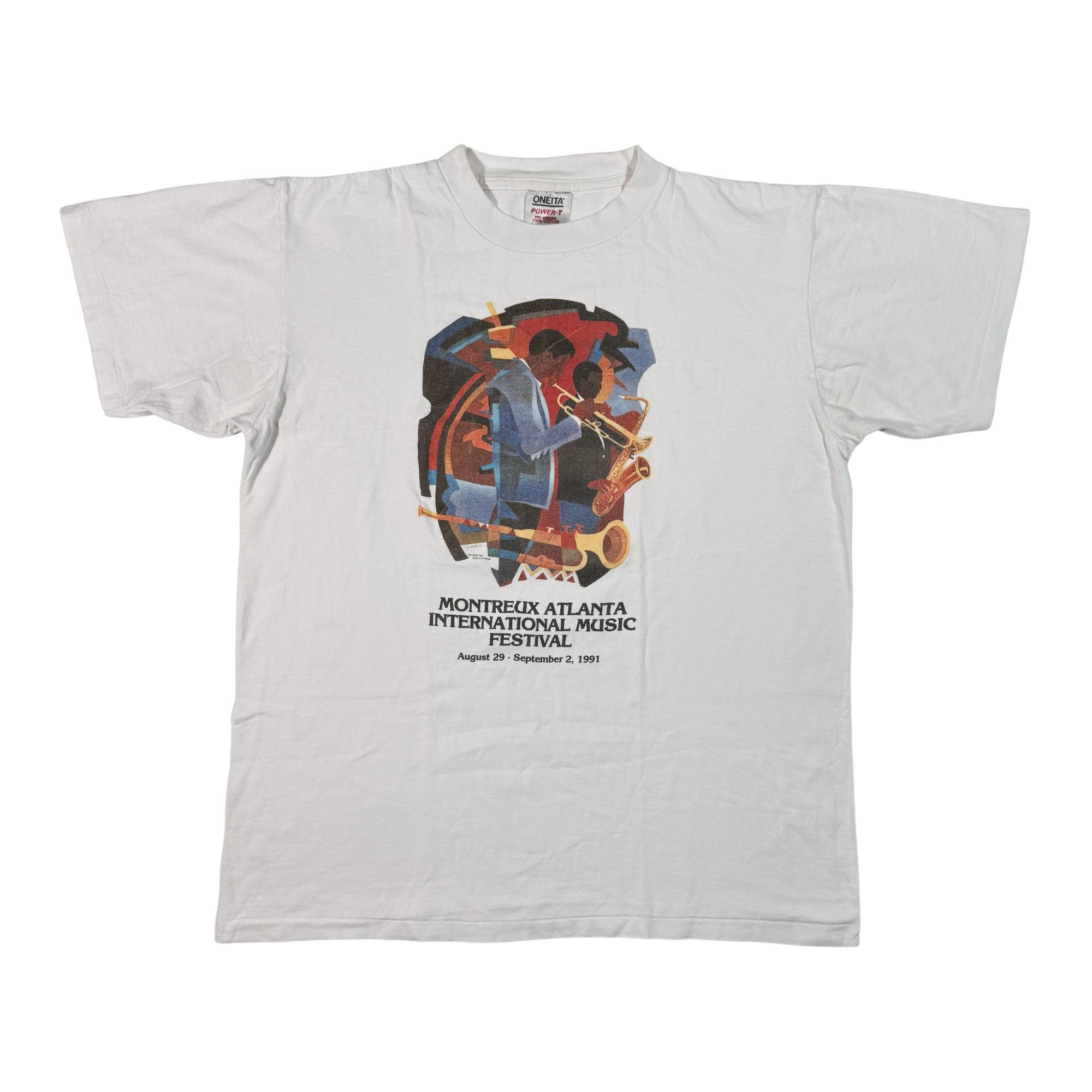 Vintage 1991 Montreux Atlanta International Music Festival T-shirt Size US XL / EU 56 / 4 - 1 Thumbnail