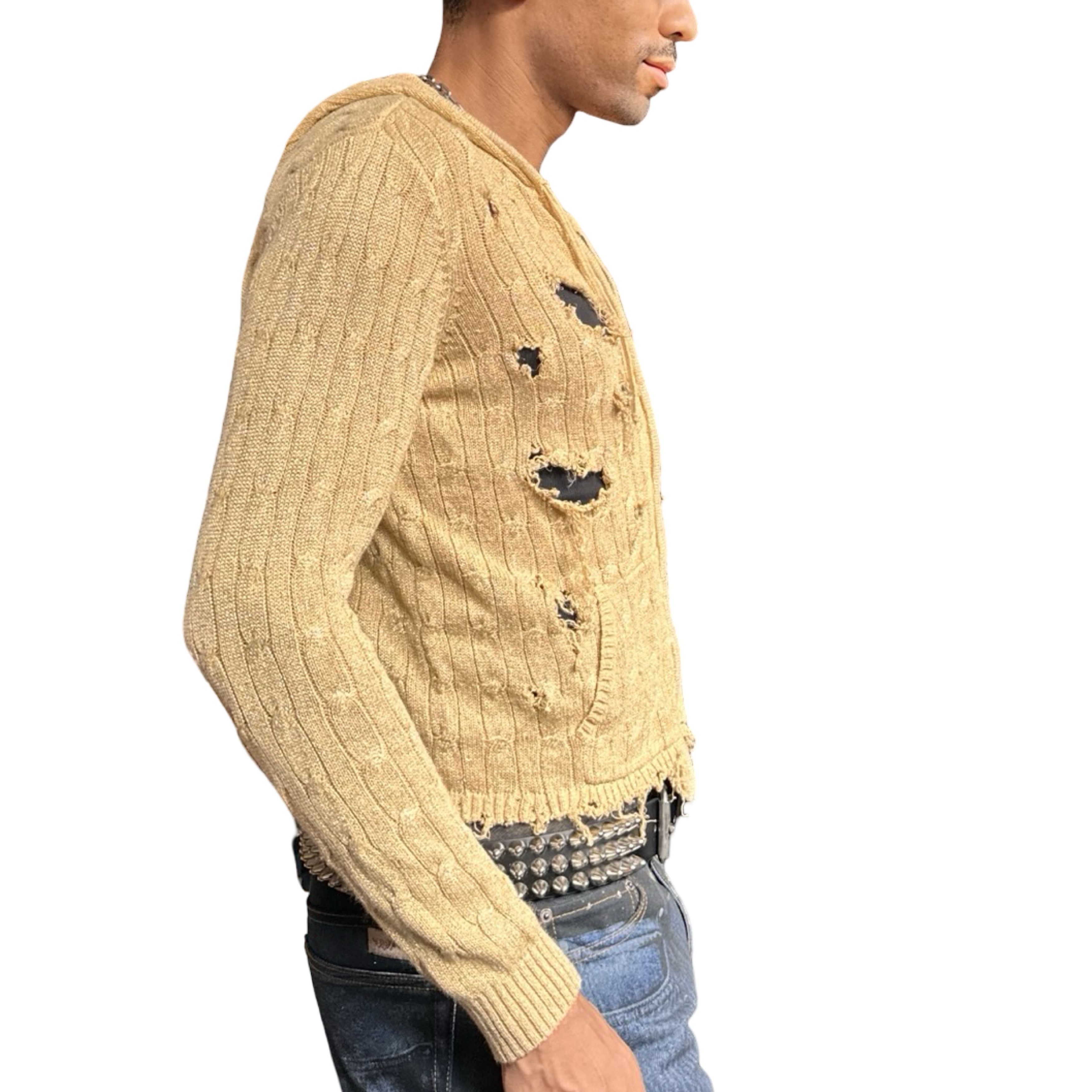 Ralph Lauren ASTROBOI x RL Gold Cable Knit Zip Up Sweater - Large Size L / US 10 / IT 46 - 5 Thumbnail