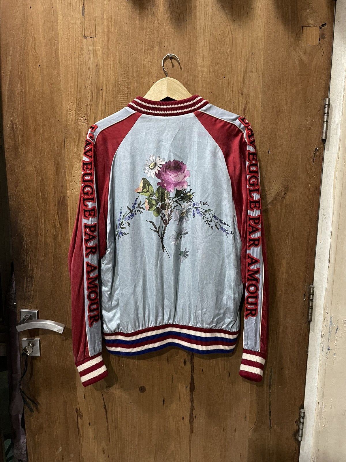 Gucci Gucci L’Aveugle Par Amour Silk Bomber Jacket 450924 Z401E Size US XL / EU 56 / 4 - 6 Thumbnail