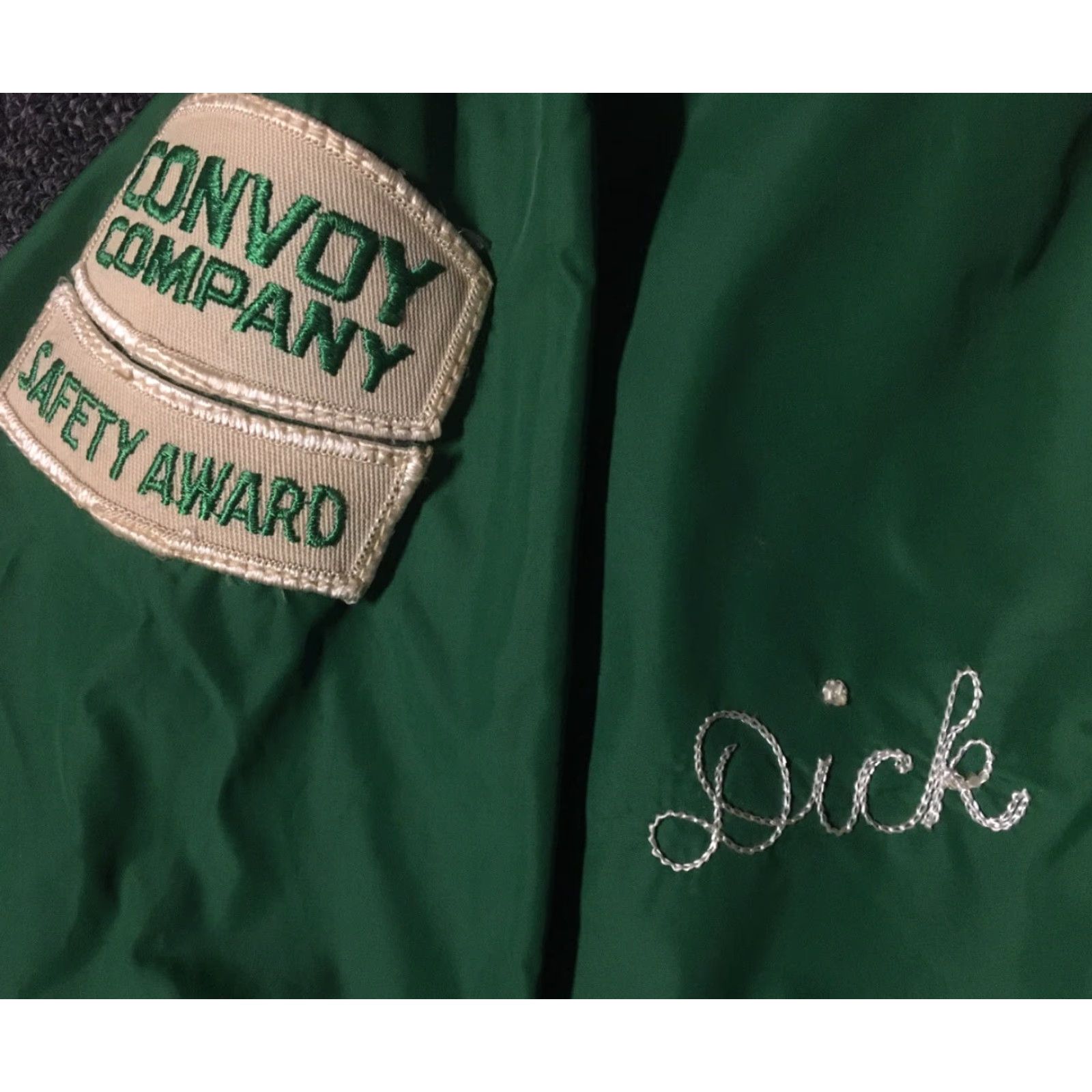 Vintage VINTAGE Dick Million Miler Safety Chain Stitch Trucker Jacket 1/4 Zip Green M USA Men Jacket Grunge 70s 80s 90s Biker Streetwear Size US M / EU 48-50 / 2 - 2 Thumbnail