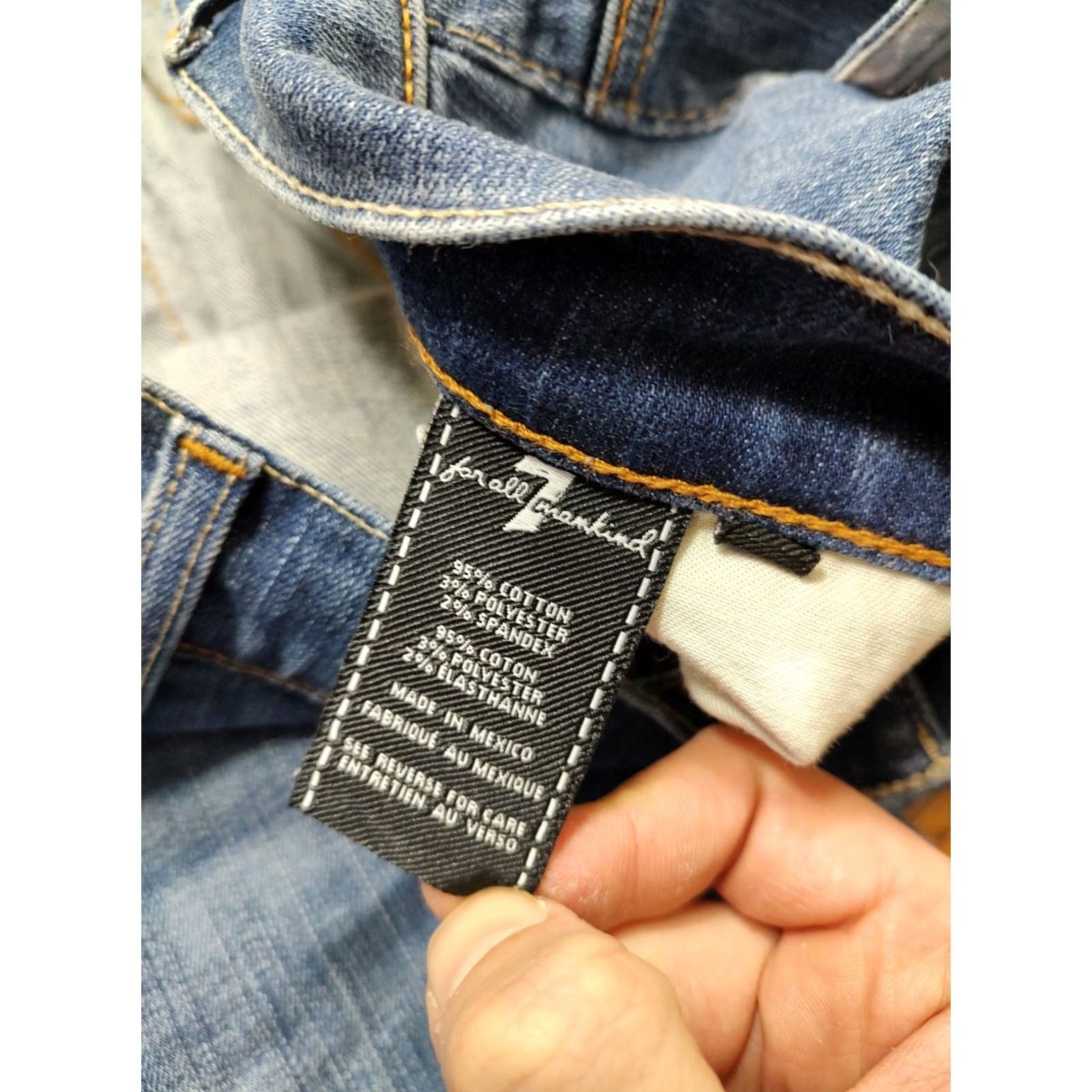 7 For All Mankind 7 For All Mankind Brett Jeans Mens 36x31 Blue Medium Wash Bootcut Denim 5-Pocket USA Stretch Regular 10.5 Rise Regular Fit Zip Closed Size US 36 / EU 52 - 4 Thumbnail
