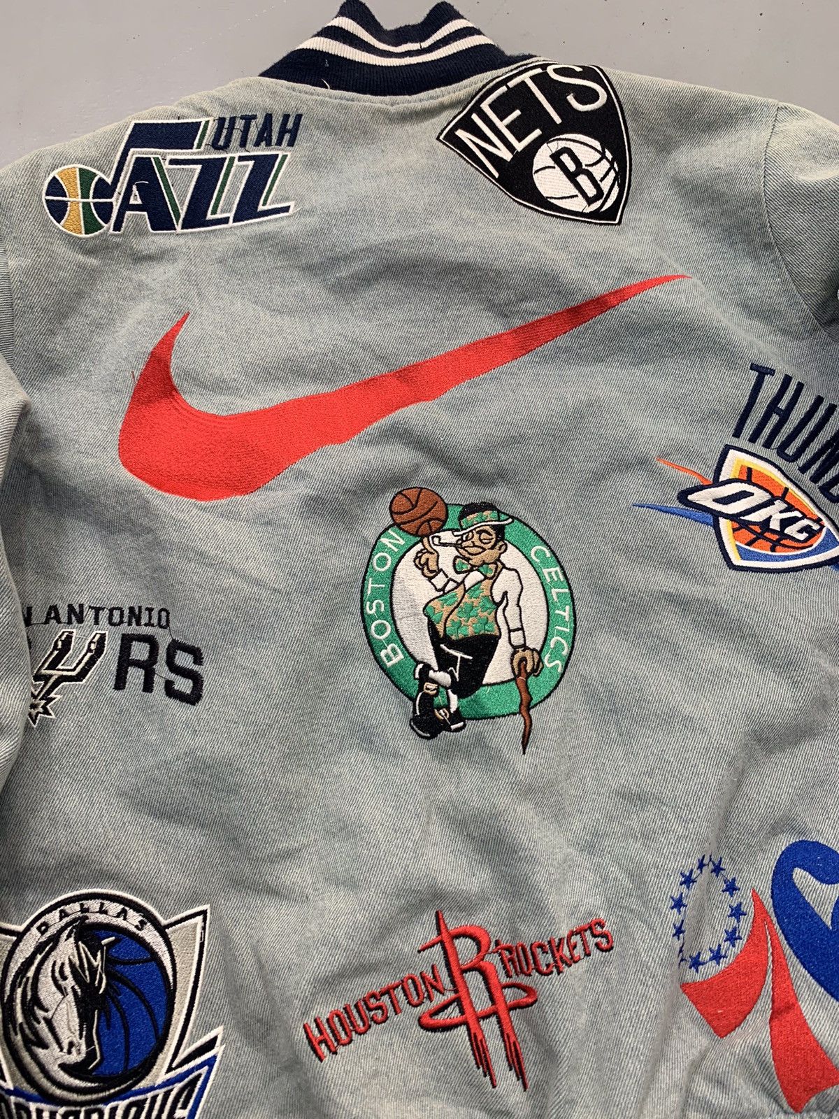 Nike × Supreme Vintage nike supreme nba patchwork bomber jacket Size US M / EU 48-50 / 2 - 12 Thumbnail