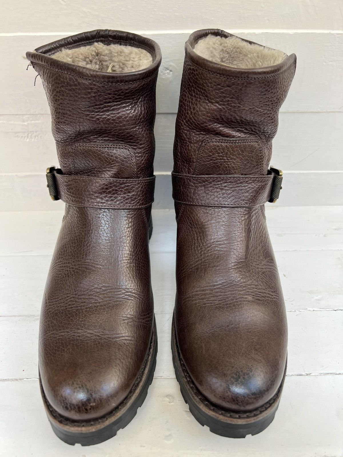 Frye Frye Natalie Shearling lined Brown leather Boots Size US 7.5 / IT 37.5 - 2 Thumbnail