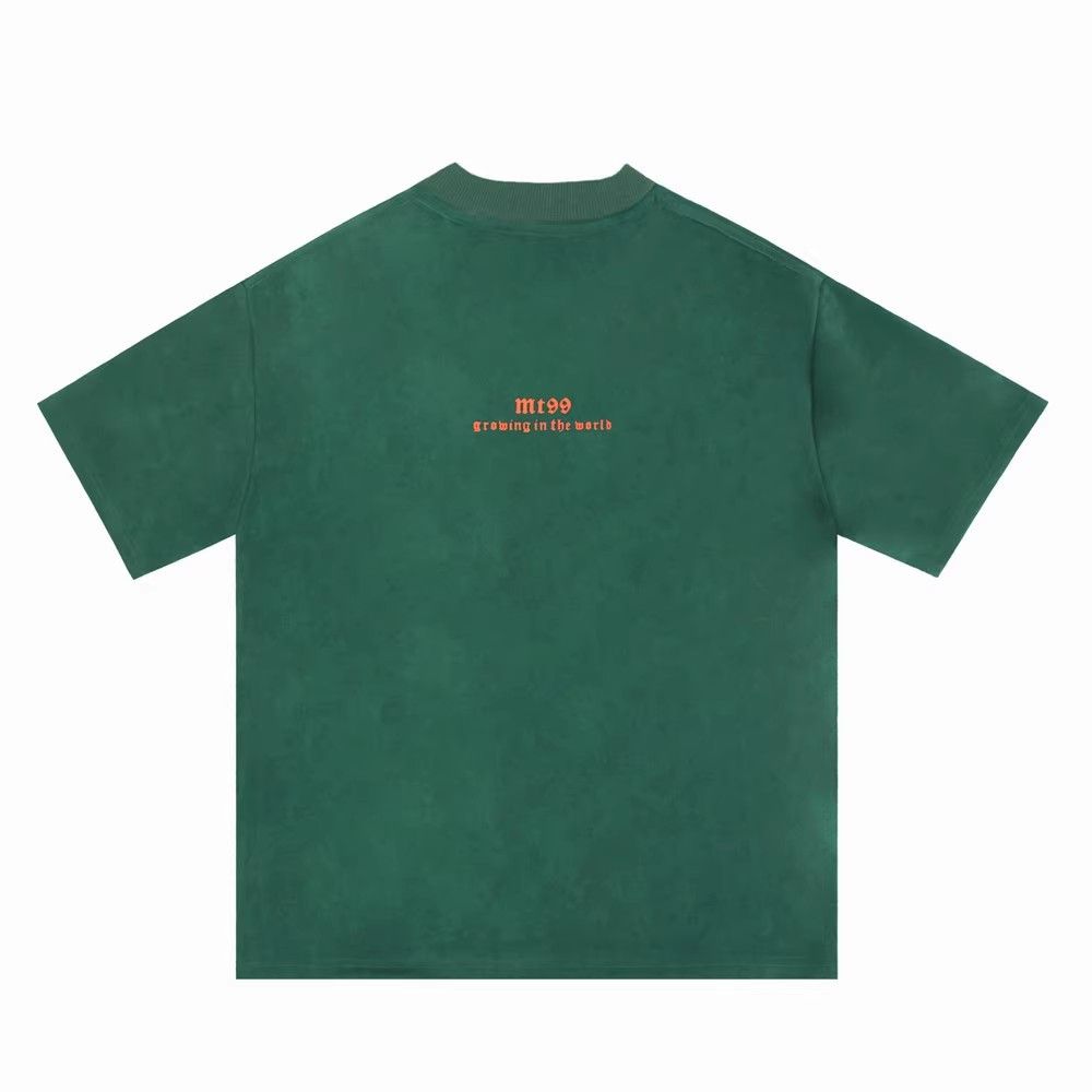 Japanese Brand × Vintage Green retro letter print loose T-shirt Size US L / EU 52-54 / 3 - 2 Thumbnail