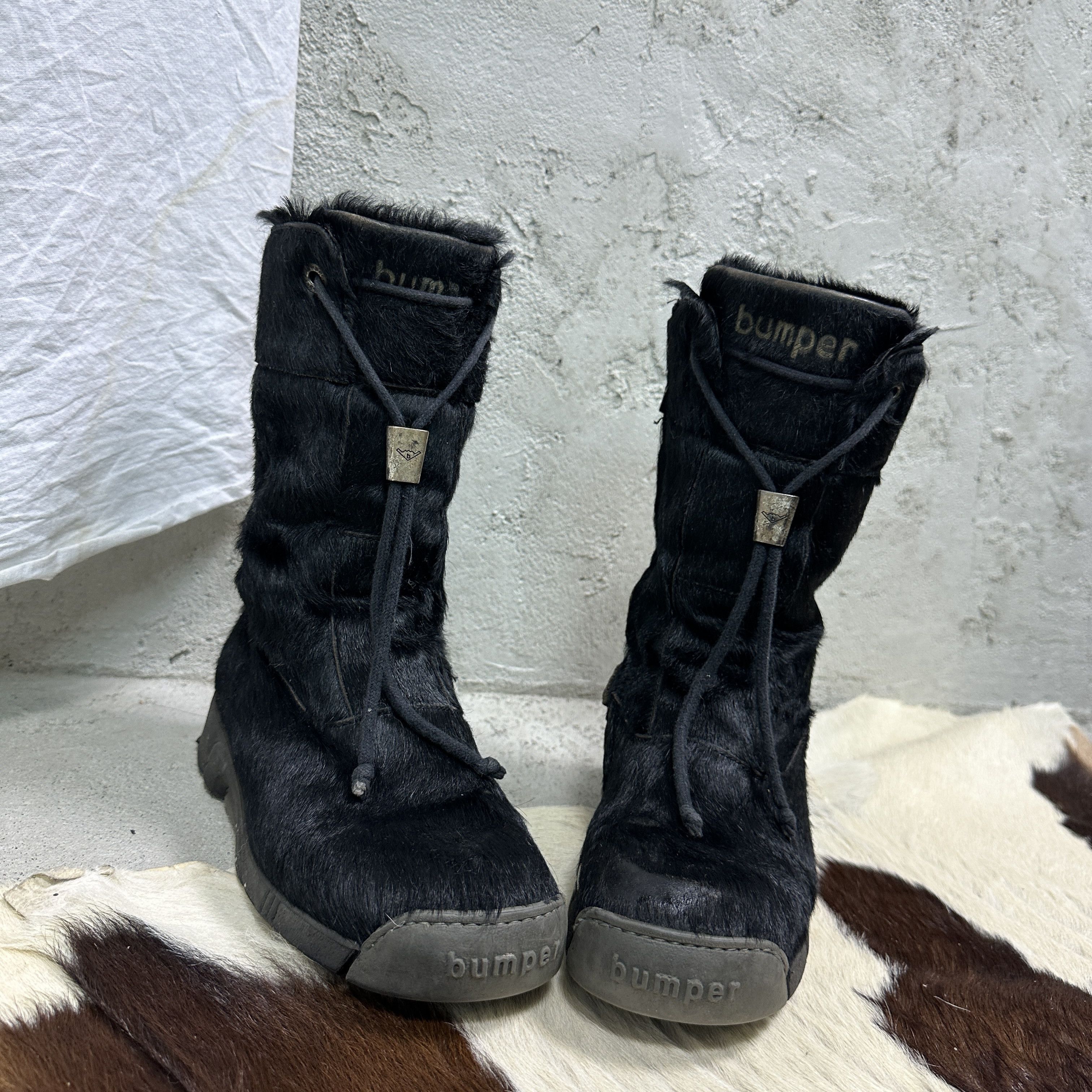 Vintage Vintage Leather Pony Hair Bumper Snowboots Y2K Size US 8 / IT 38 - 7 Thumbnail