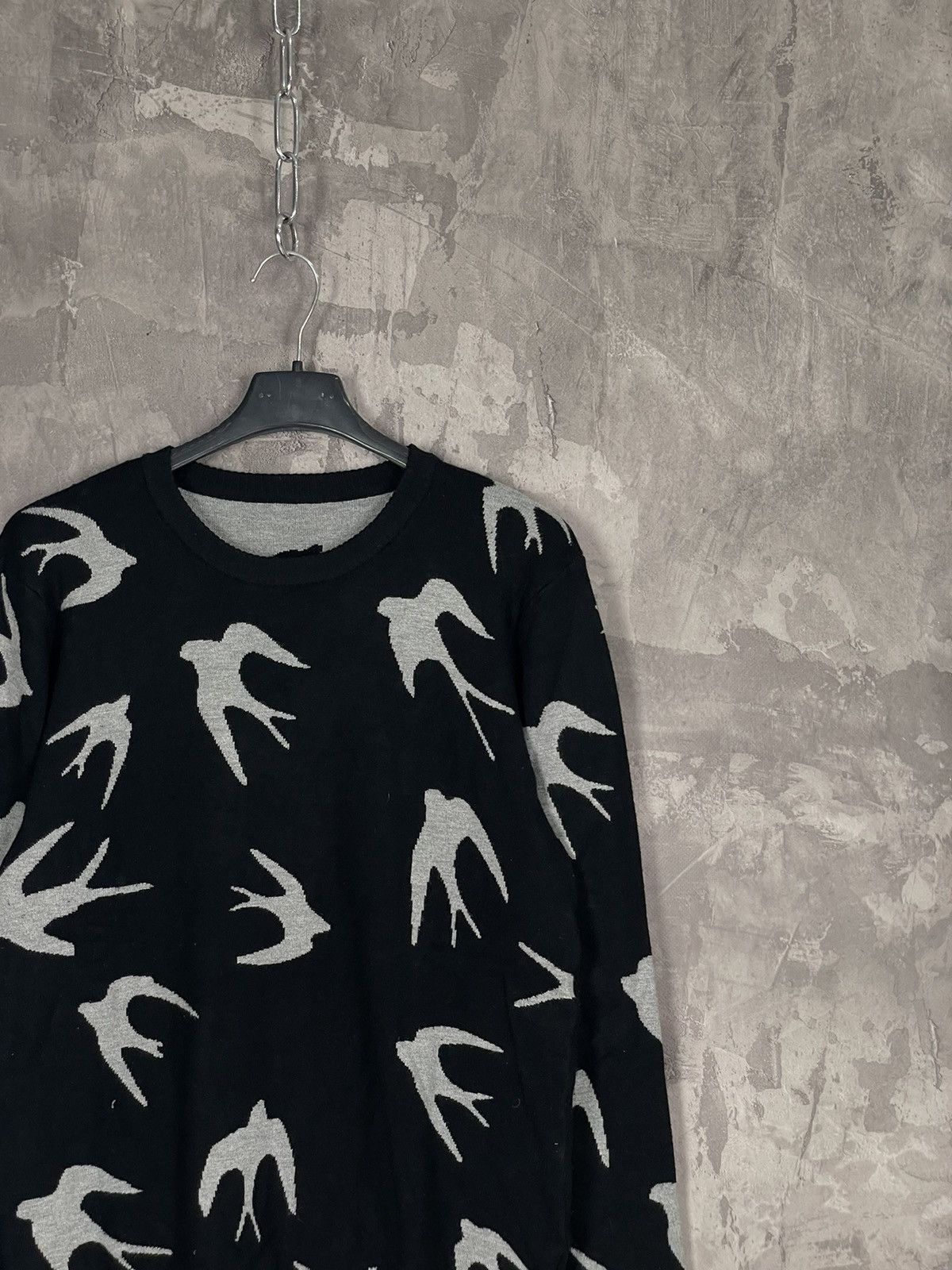 Japanese Brand × Vintage Avant Garde Mcqueen Style Rare Multilogo Sweater Size M / US 6-8 / IT 42-44 - 4 Thumbnail