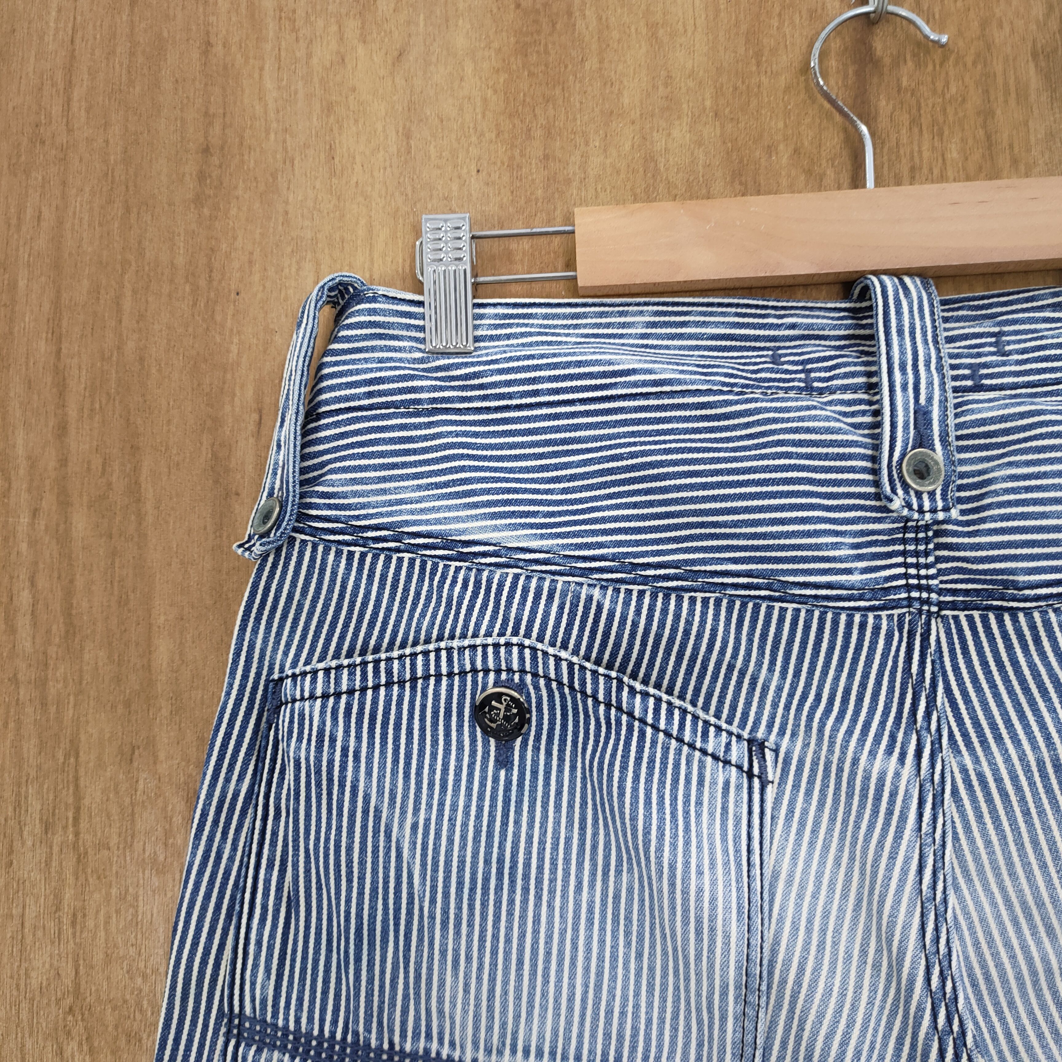 Solid and Striped VINTAGE MADE IN NIPPON FADED HICKORY STRIPE BUSH PANTS Size US 30 / EU 46 - 11 Thumbnail