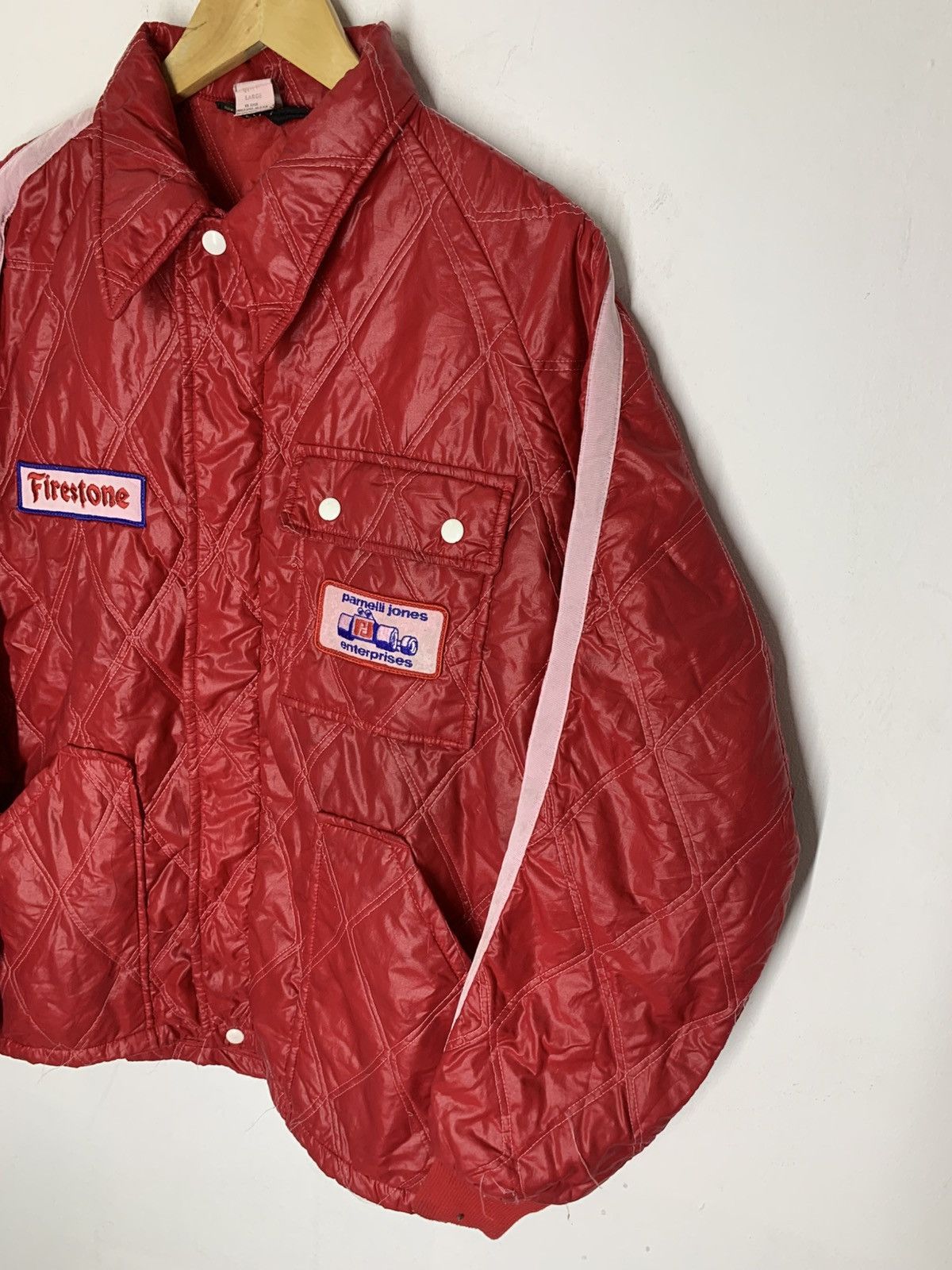 Swingster × Vintage Vintage 80’s Swingster Firestone Racing Quilted Jacket Size US L / EU 52-54 / 3 - 4 Thumbnail