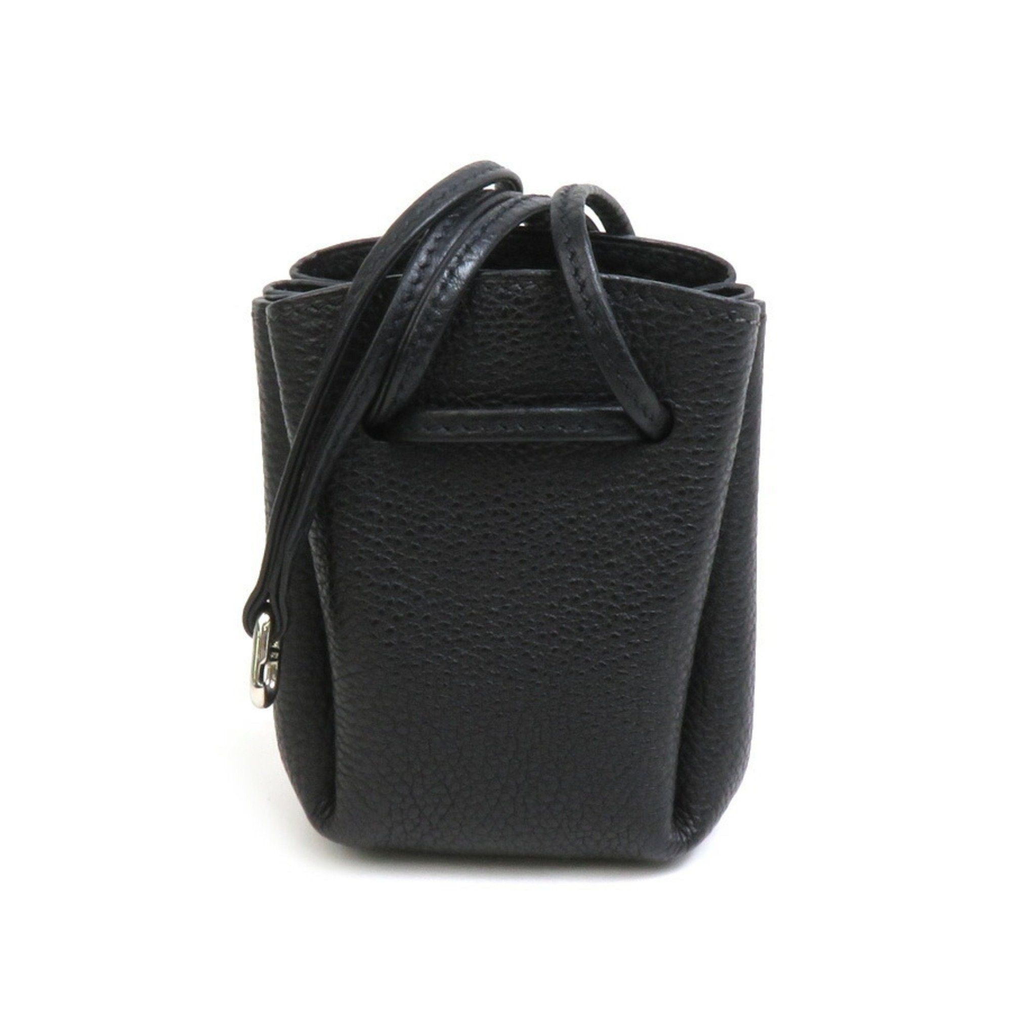 image of Hermes Pouch Multi-Case Vespa Leather Black Silver Unisex E58515I, Women's
