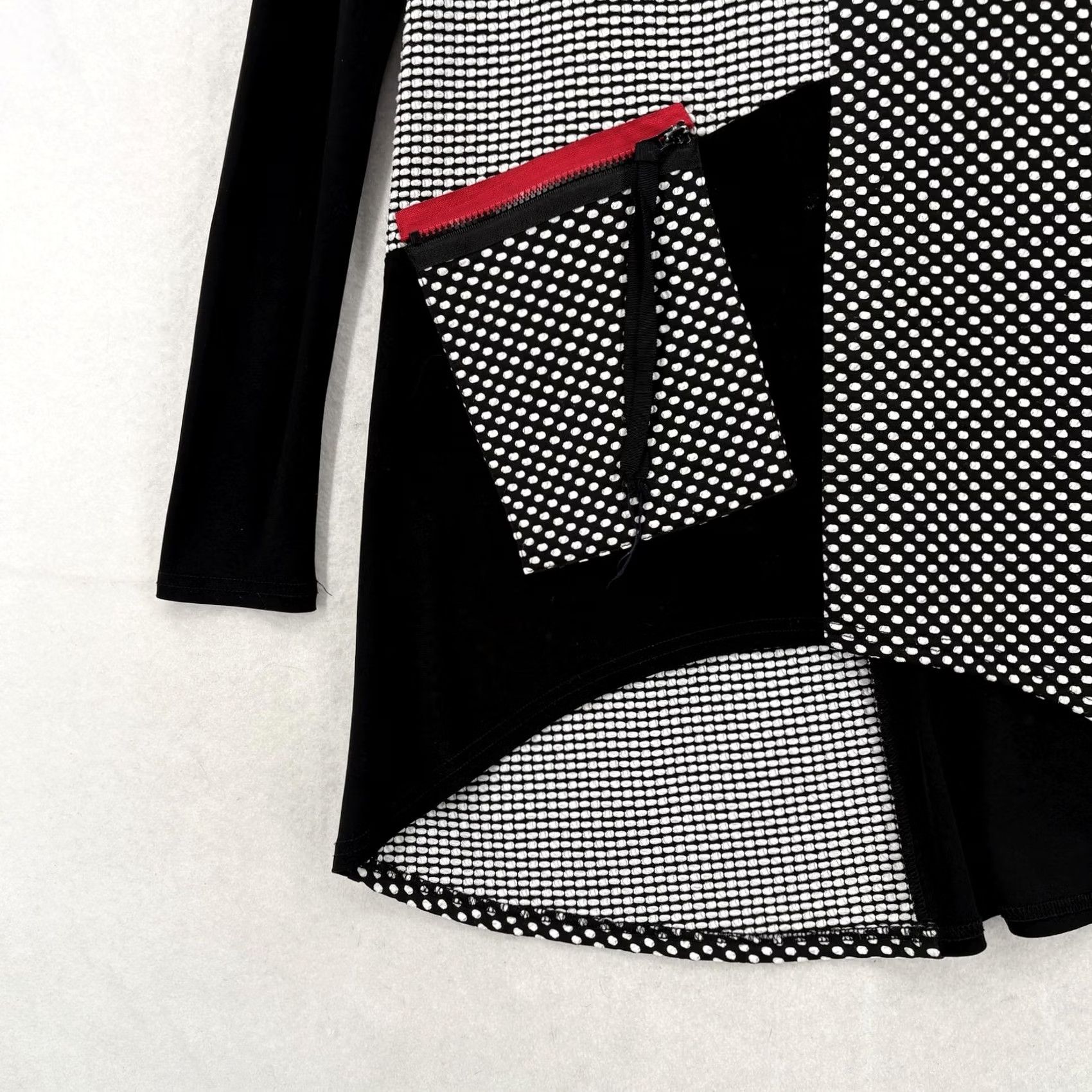 Joseph Ribkoff Joseph Ribkoff Tunic Top Womens 6 Black Polka Dot Cowl Neck Long Sleeve with Pockets Blouse Size M / US 6-8 / IT 42-44 - 3 Thumbnail