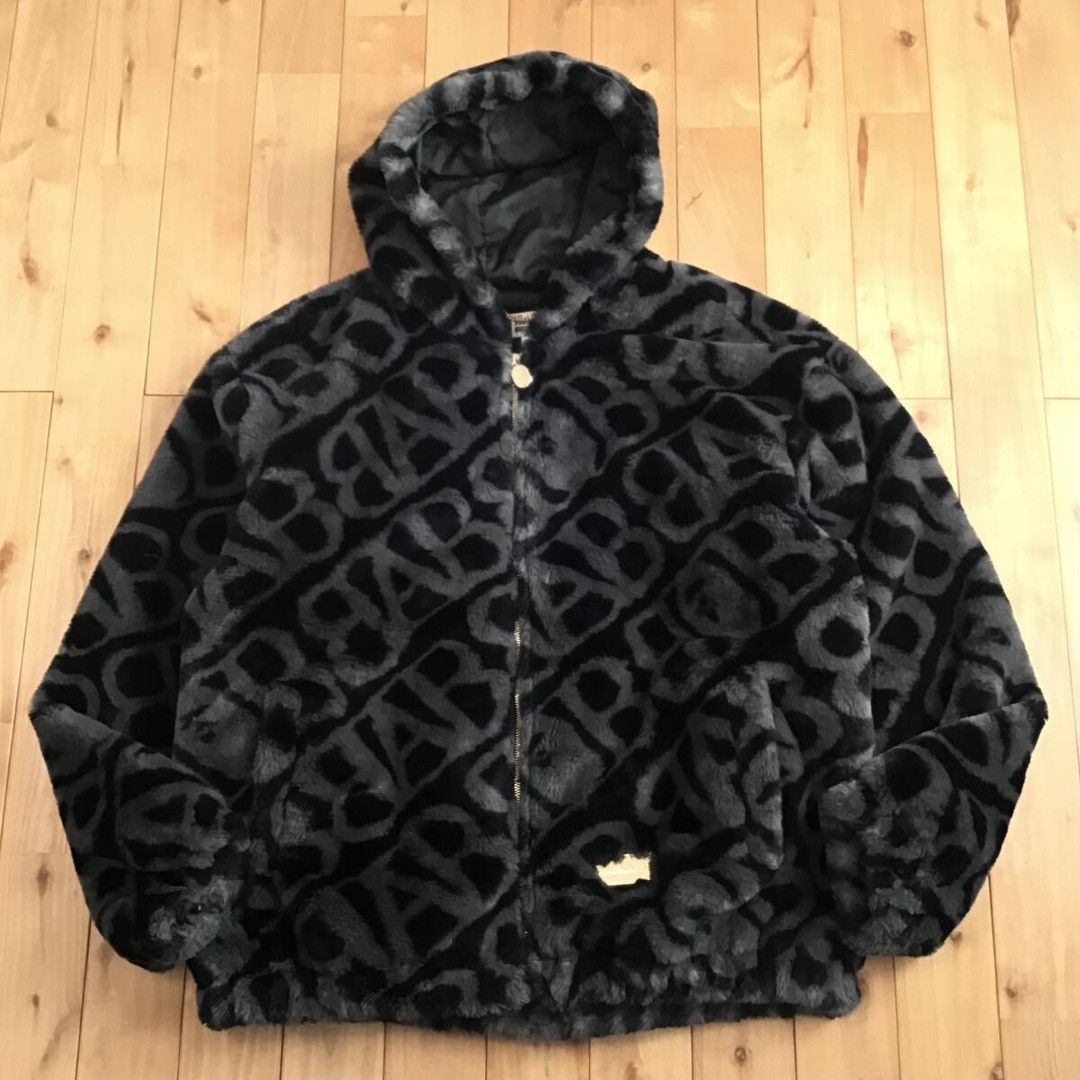 Bape BAPE SPORT MONOGRAM FAKE FUR HOODIE JACKET a bathing ape Size US XXL / EU 58 / 5 - 1 Thumbnail