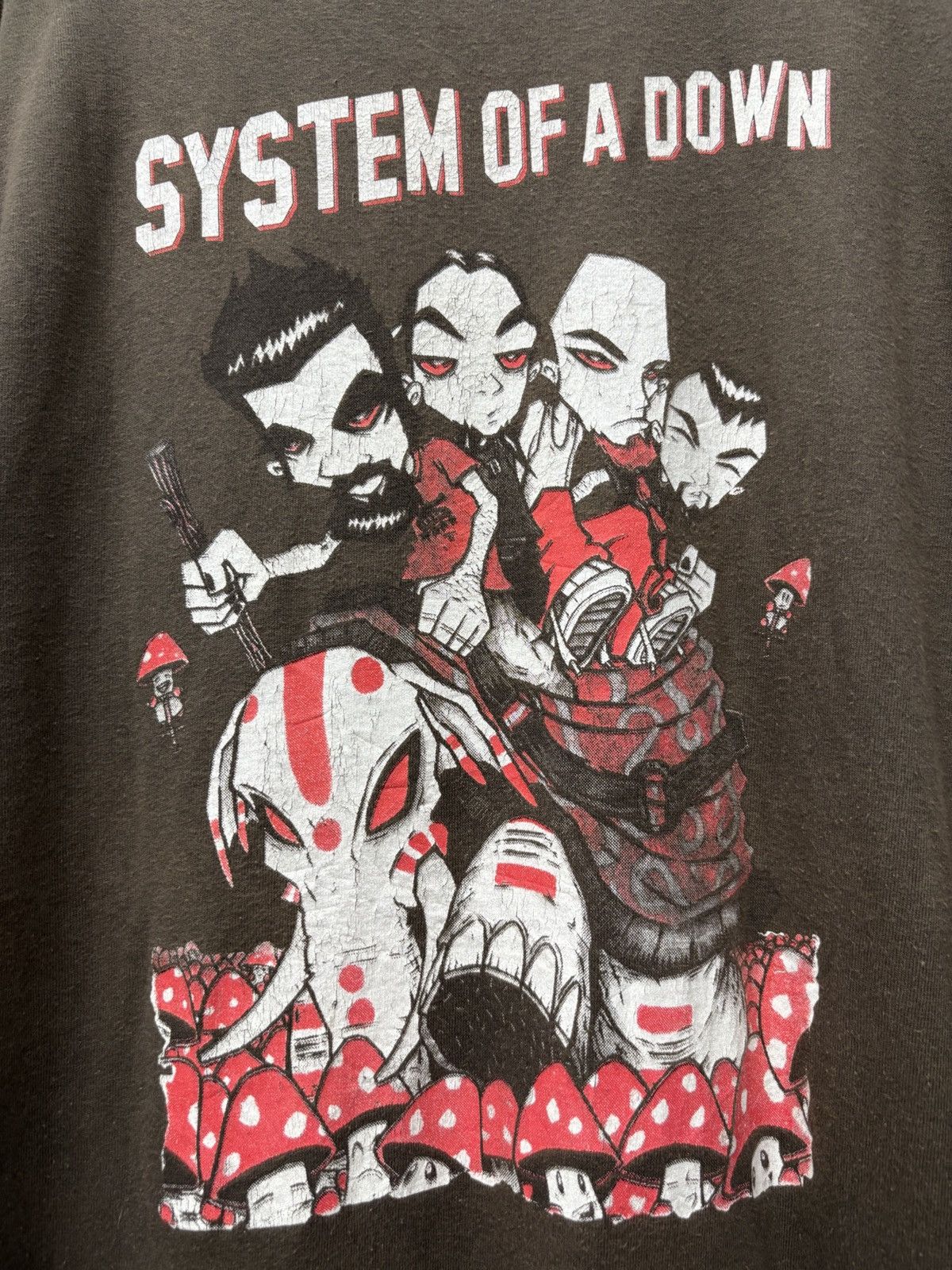 Band Tees Vintage Y2K System Of A Down Mushroom Band Tshirt Size US L / EU 52-54 / 3 - 5 Thumbnail