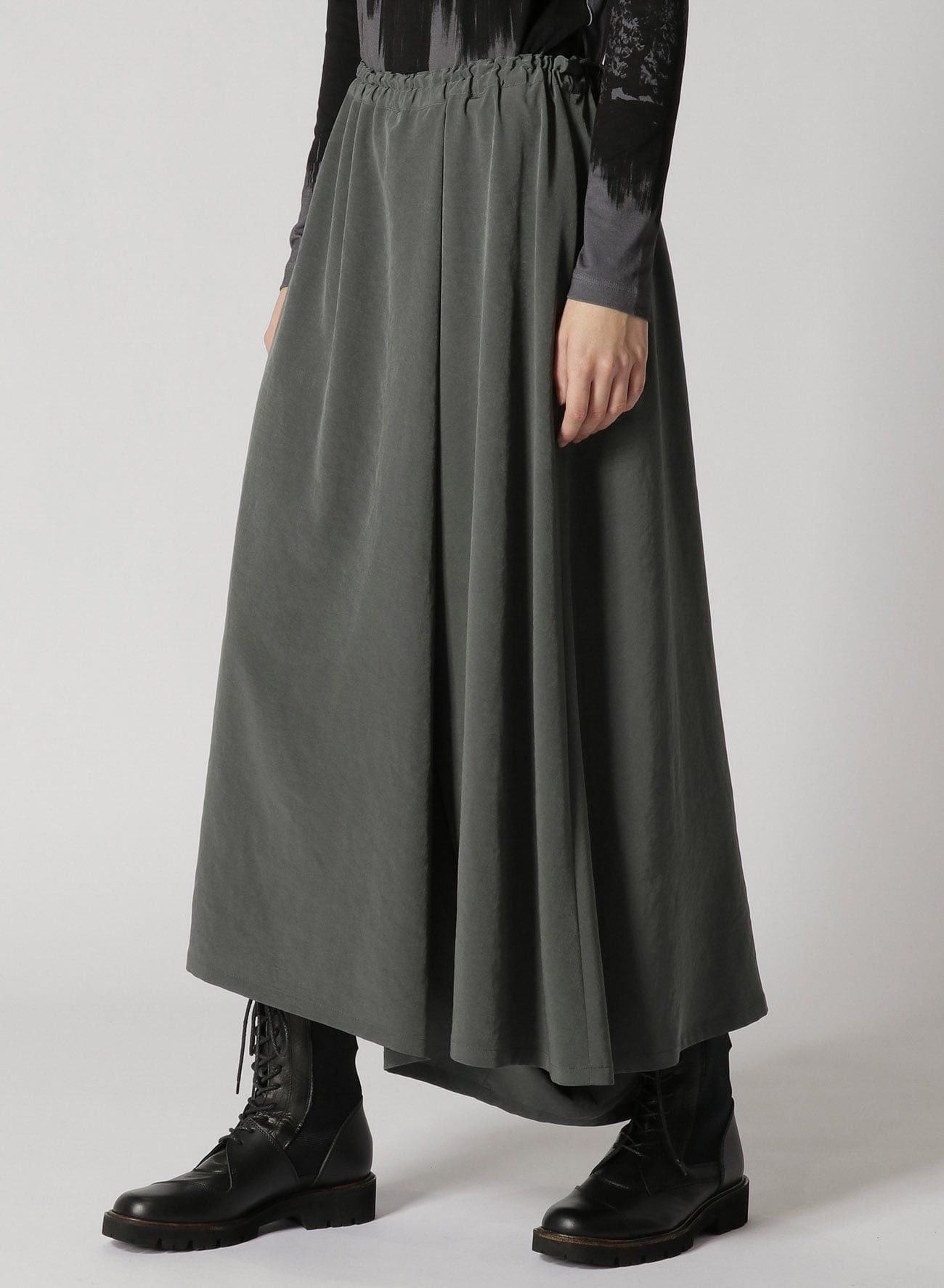 Yohji Yamamoto Y's Yohji Yamamoto - WOOL GABARDINE 2-WAY SKIRT WIDE PANTS Size 28" / US 6 / IT 42 - 9 Thumbnail