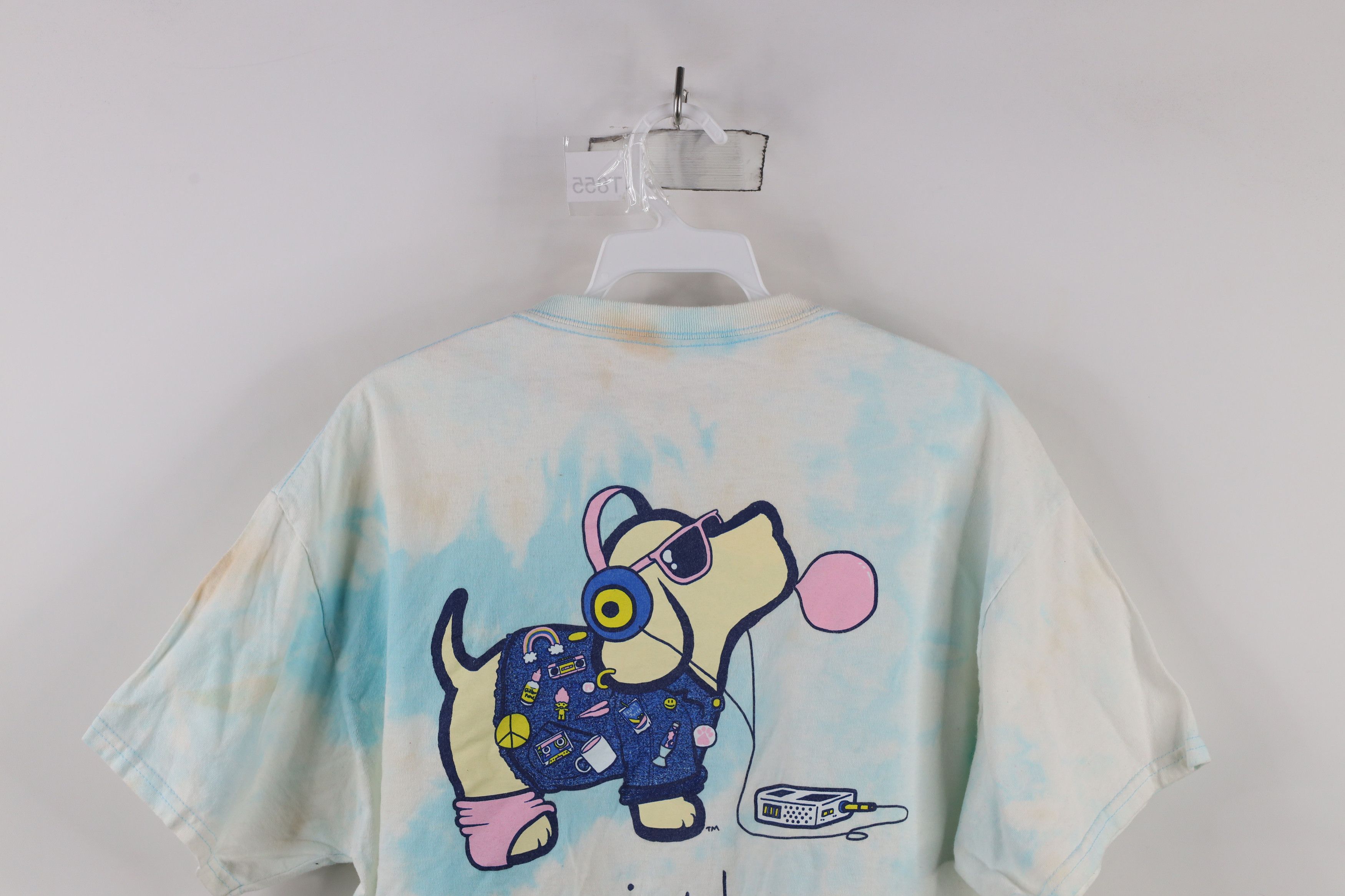 Vintage Vintage Y2K Streetwear Dog Puppy Acid Wash T-Shirt Cotton Size L / US 10 / IT 46 - 13 Thumbnail