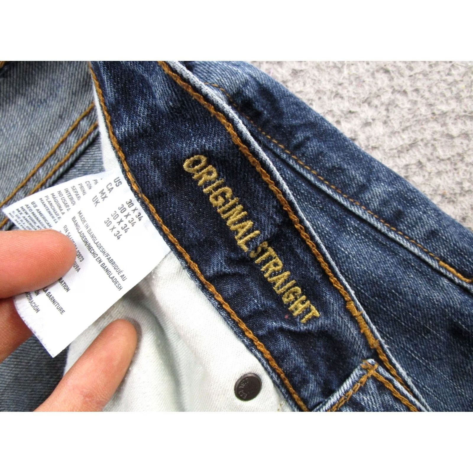 American Eagle Outfitters American Eagle Outfitters Jeans Mens Size 30x34 Straight 5-Pocket Denim Blue Mid Rise 30 in Waist Regular Fit Vintage? Size US 30 / EU 46 - 5 Thumbnail