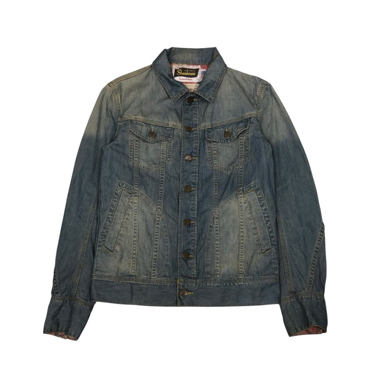 Vintage 🔥VINTAGE TRUCKER DENIM BIKER JACKET SHANHOUSE USA Size US M / EU 48-50 / 2 - 1 Thumbnail