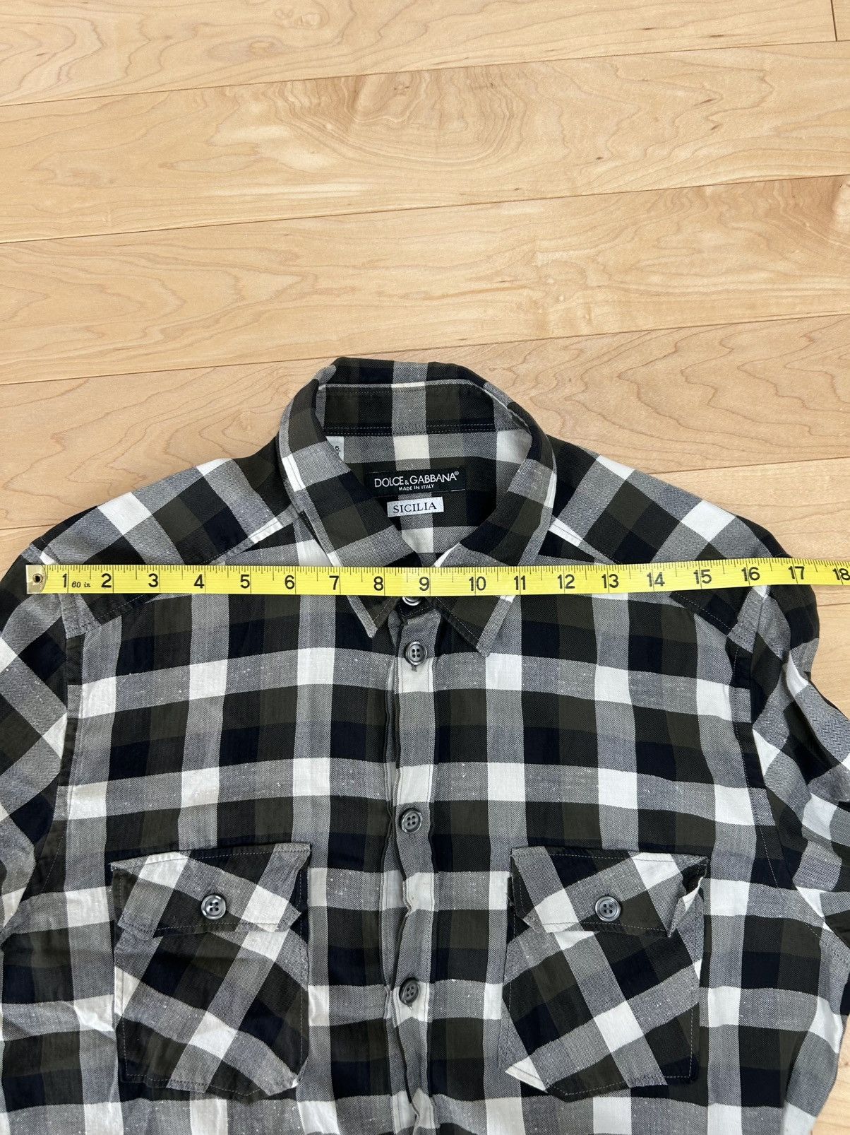 Dolce & Gabbana Dolce and Gabbana Sicilia Tapered Button up (size: 16/41) Size US L / EU 52-54 / 3 - 8 Thumbnail